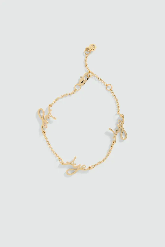 Larissa Cursive Bracelet made by Aje