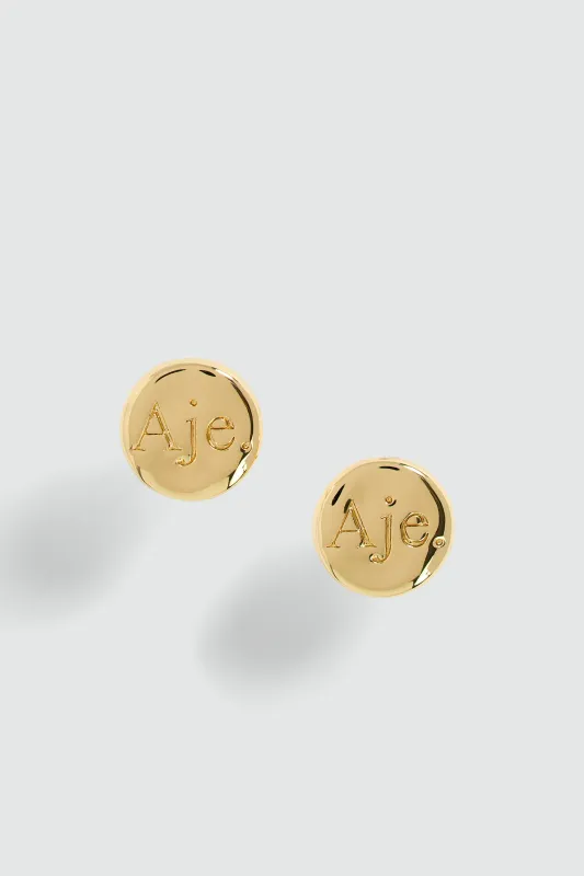 Valetta Round Logo Stud made by Aje