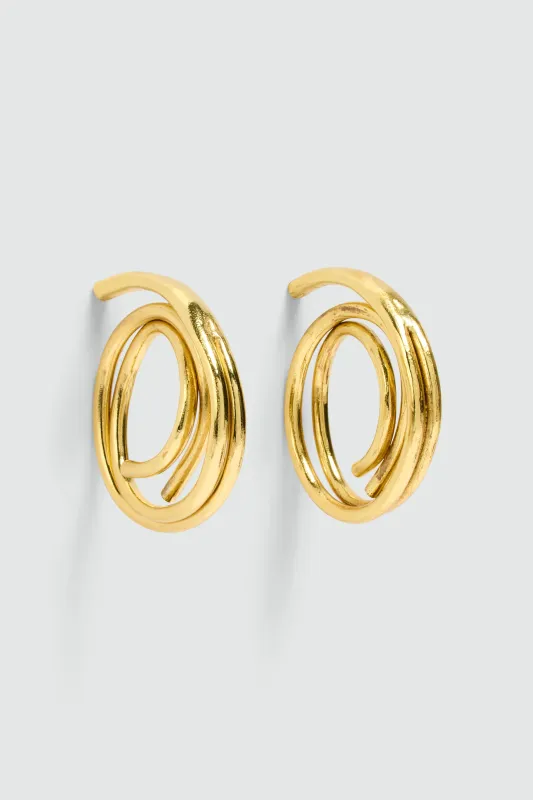 Sascha Large Swirl Earrings made by Aje