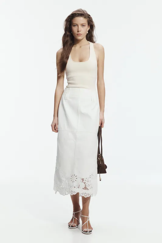 Sardinia Denim Midi Skirt made by Aje