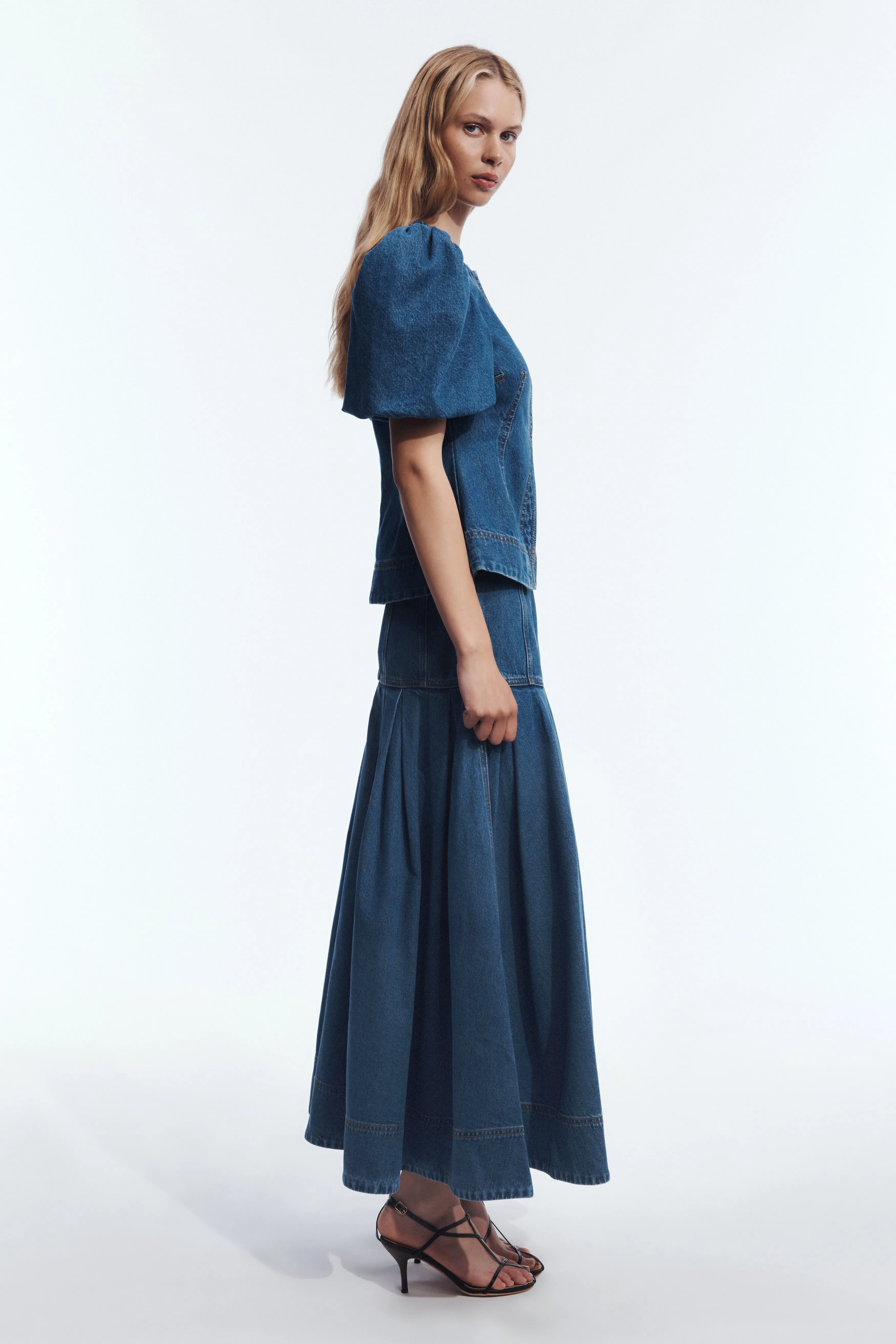 Vaila Denim Midi Skirt sold by Aje product image thumbnail 5