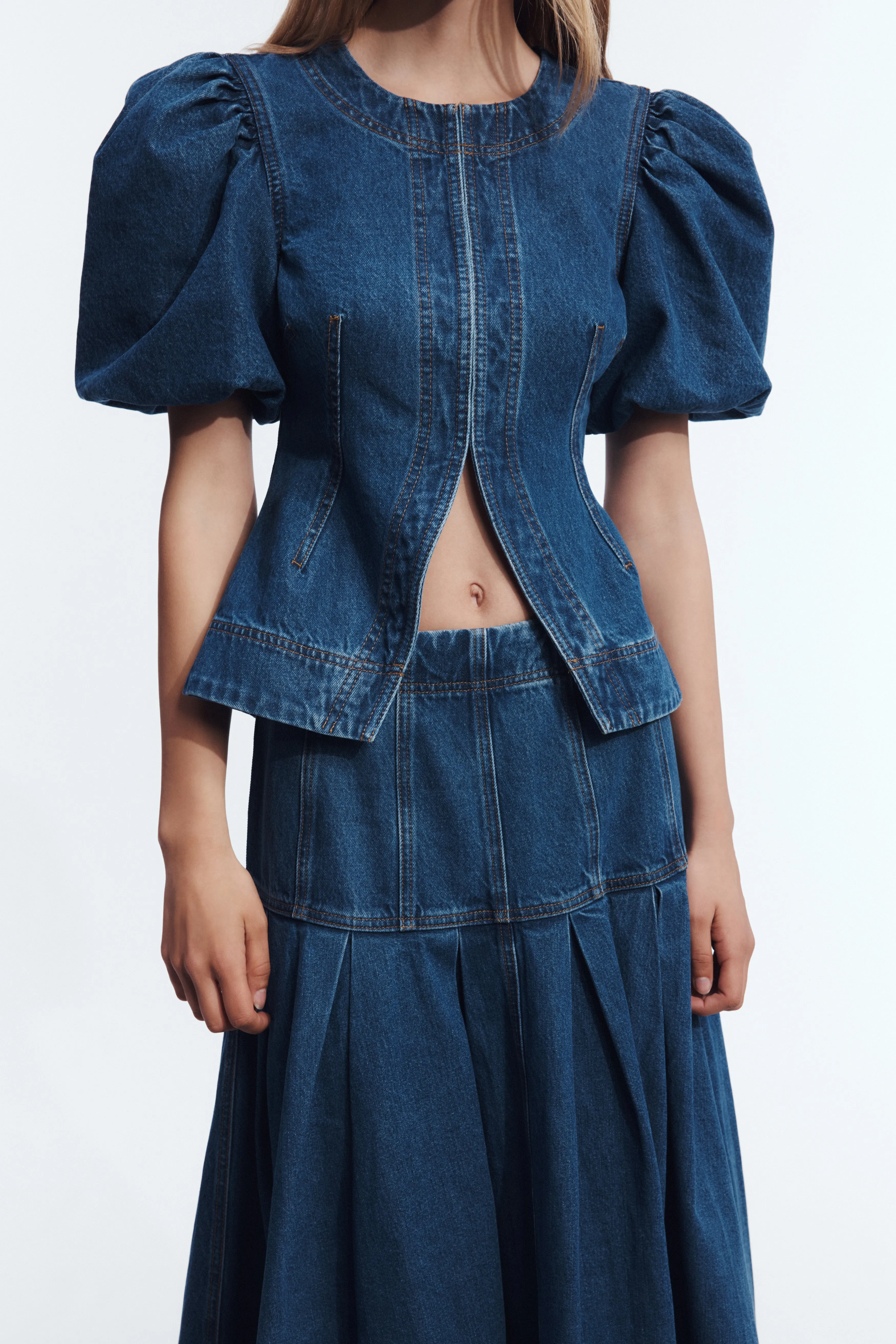 Vaila Denim Midi Skirt sold by Aje product image thumbnail 4