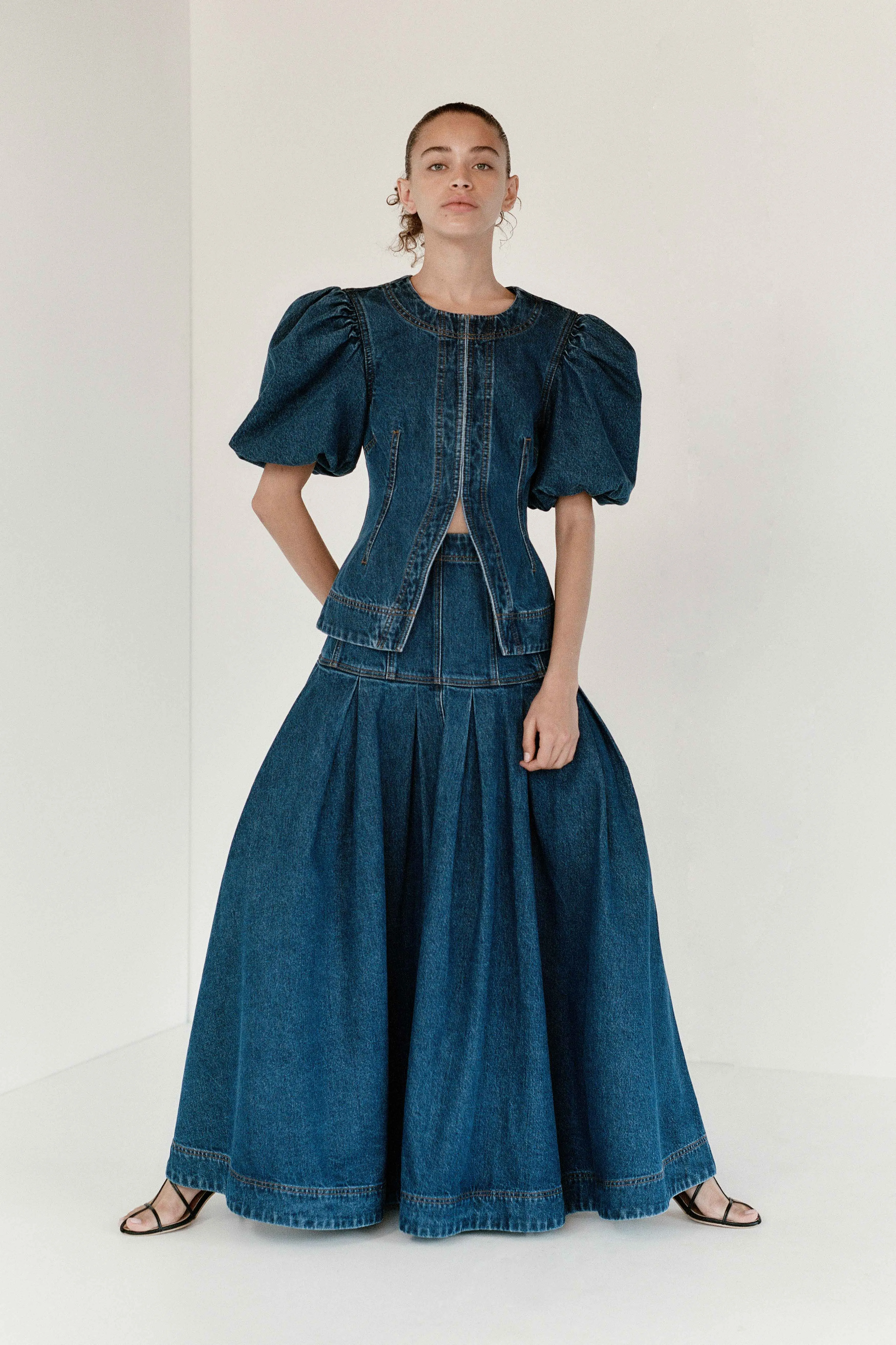Vaila Denim Midi Skirt sold by Aje product image thumbnail 3