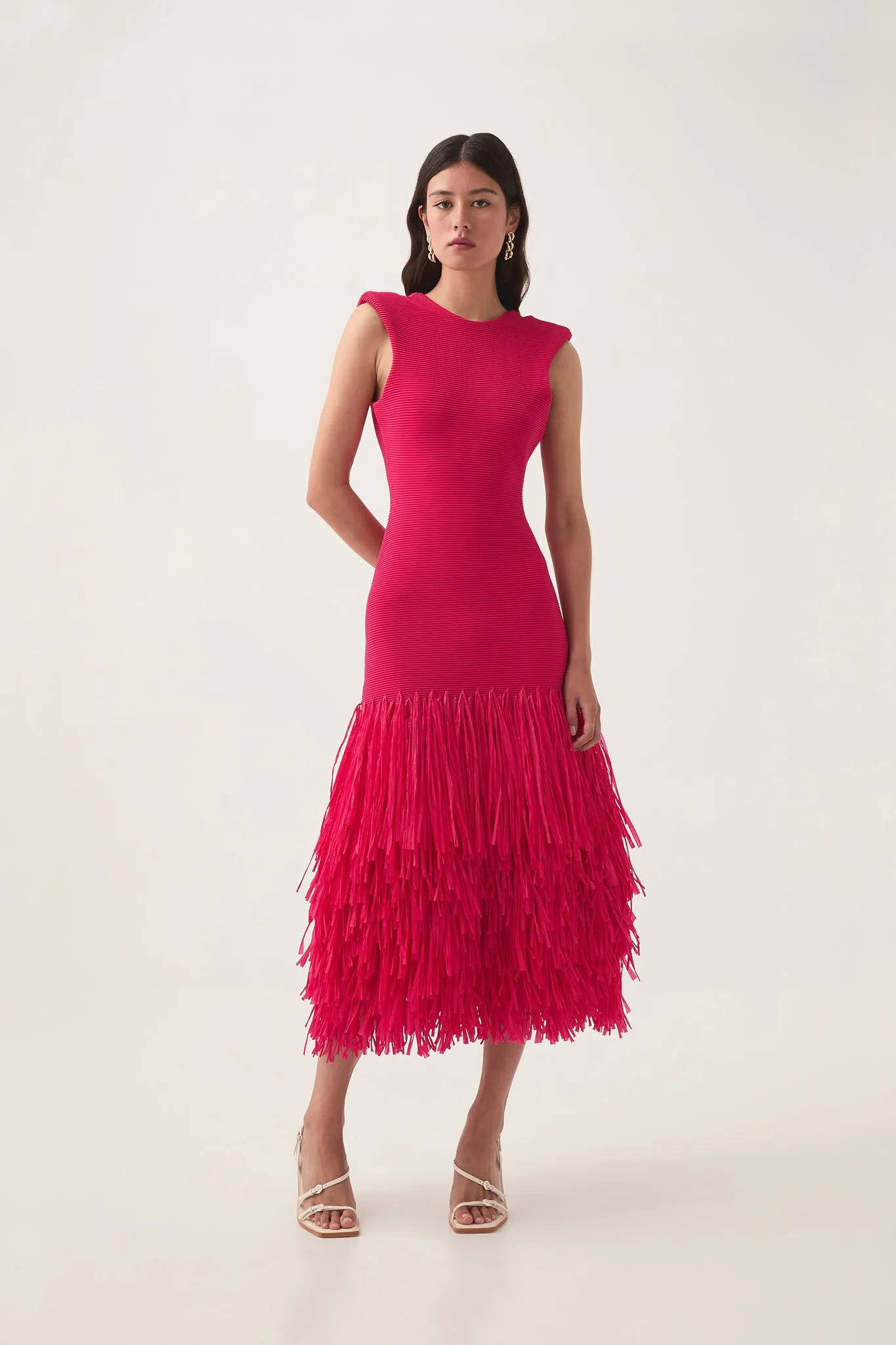 Rushes Raffia Knit Midi Dress sold by Aje product image thumbnail 3
