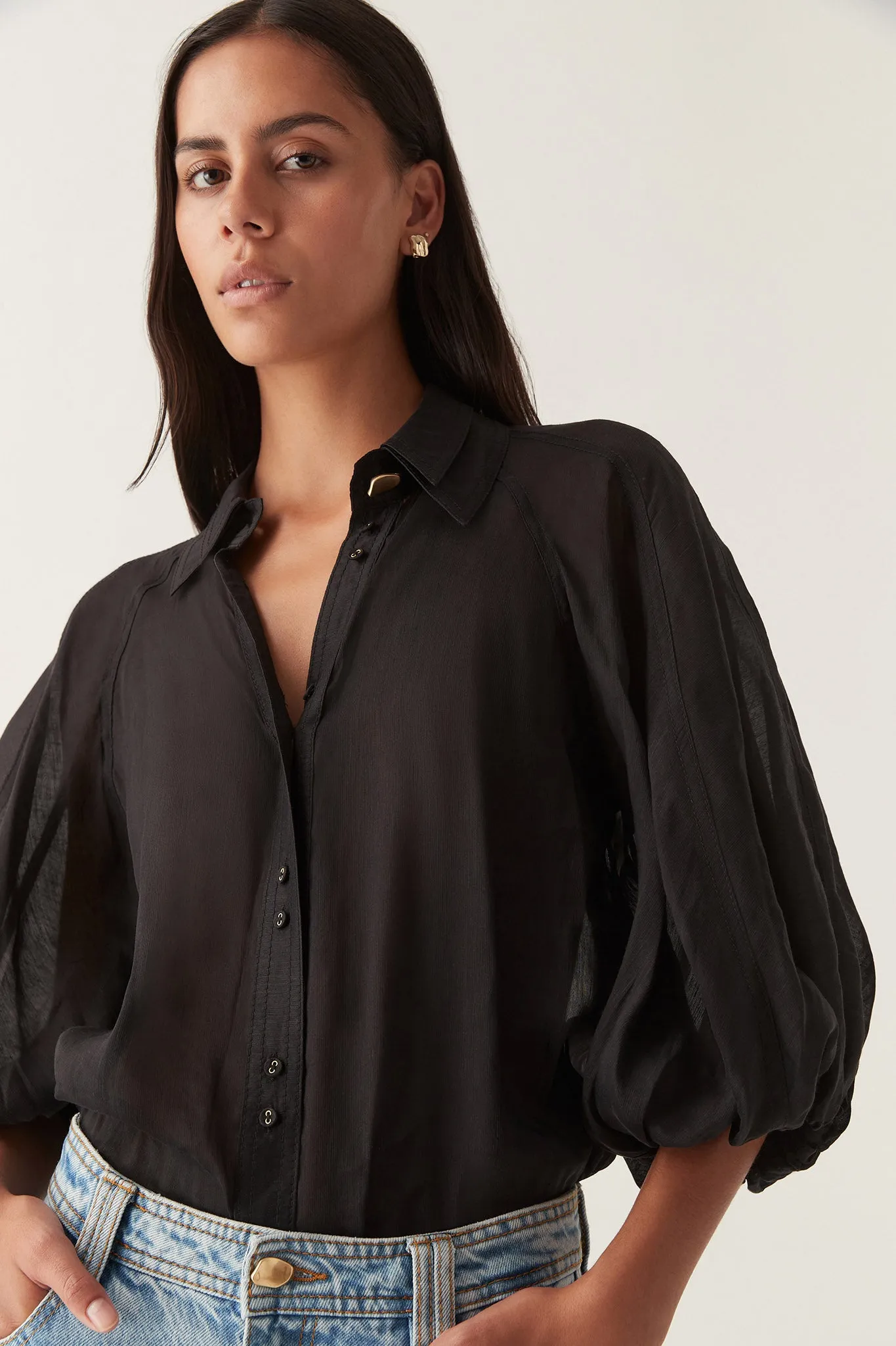 Palms Puff Sleeve Shirt sold by Aje product image thumbnail 4