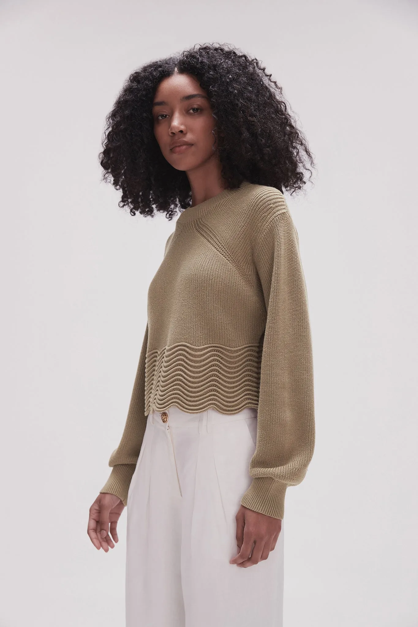 Cordelia Scallop Hem Jumper sold by Aje product image thumbnail 5