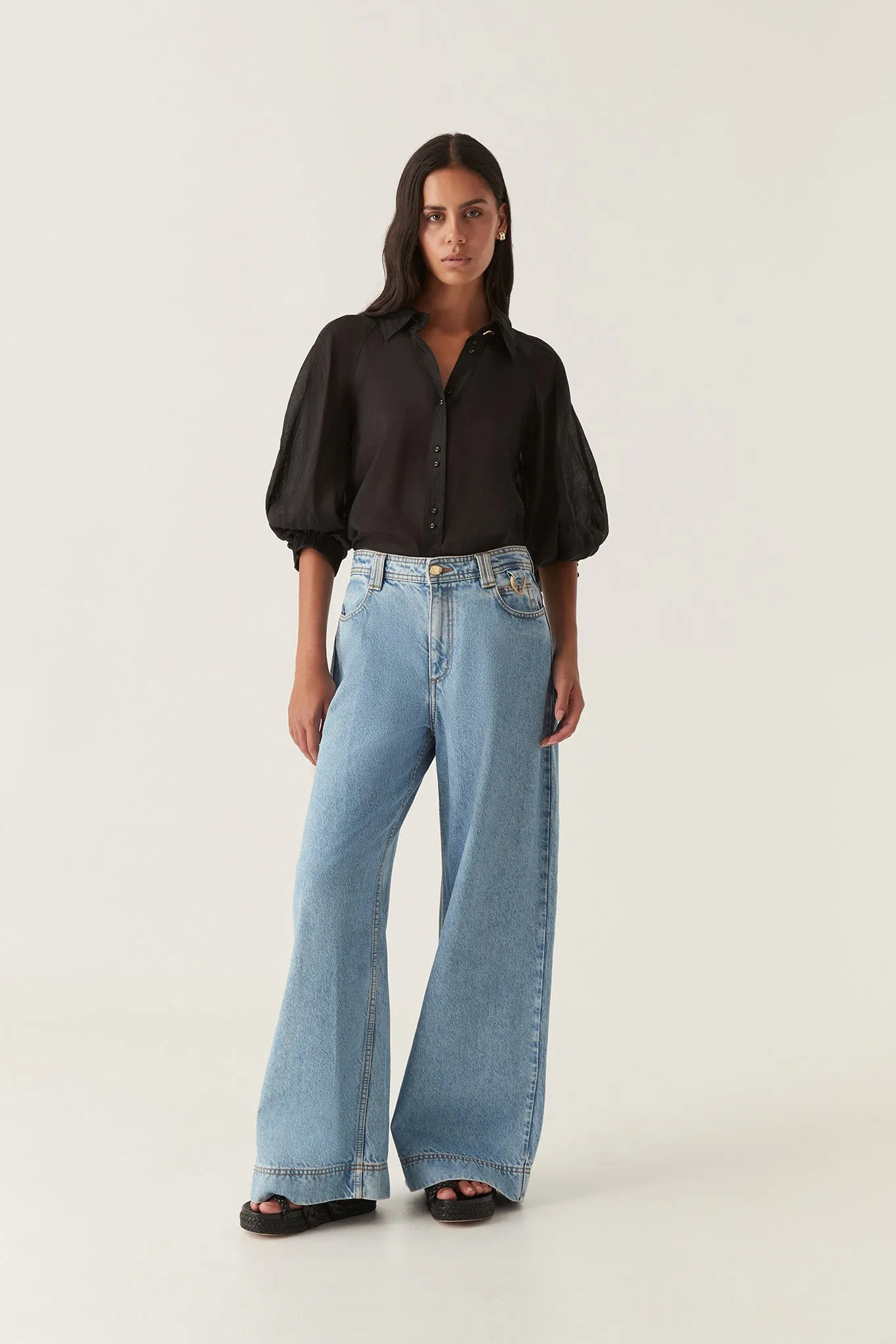 Palms Puff Sleeve Shirt sold by Aje product image thumbnail 3