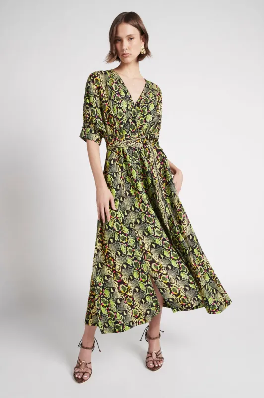 Serpentine Belted Midi Dress sold by Aje