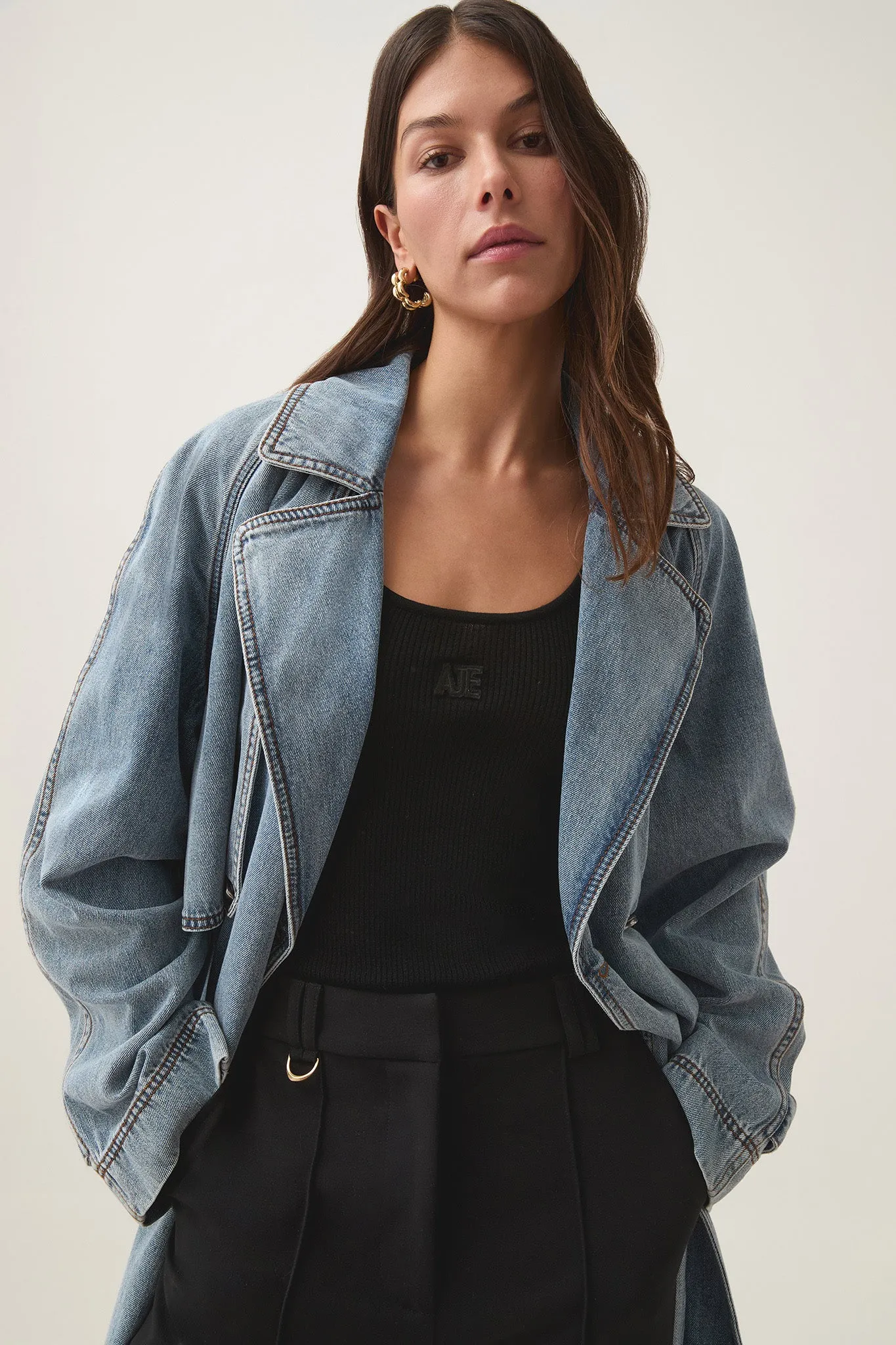 Zariah Denim Trench sold by Aje product image thumbnail 5