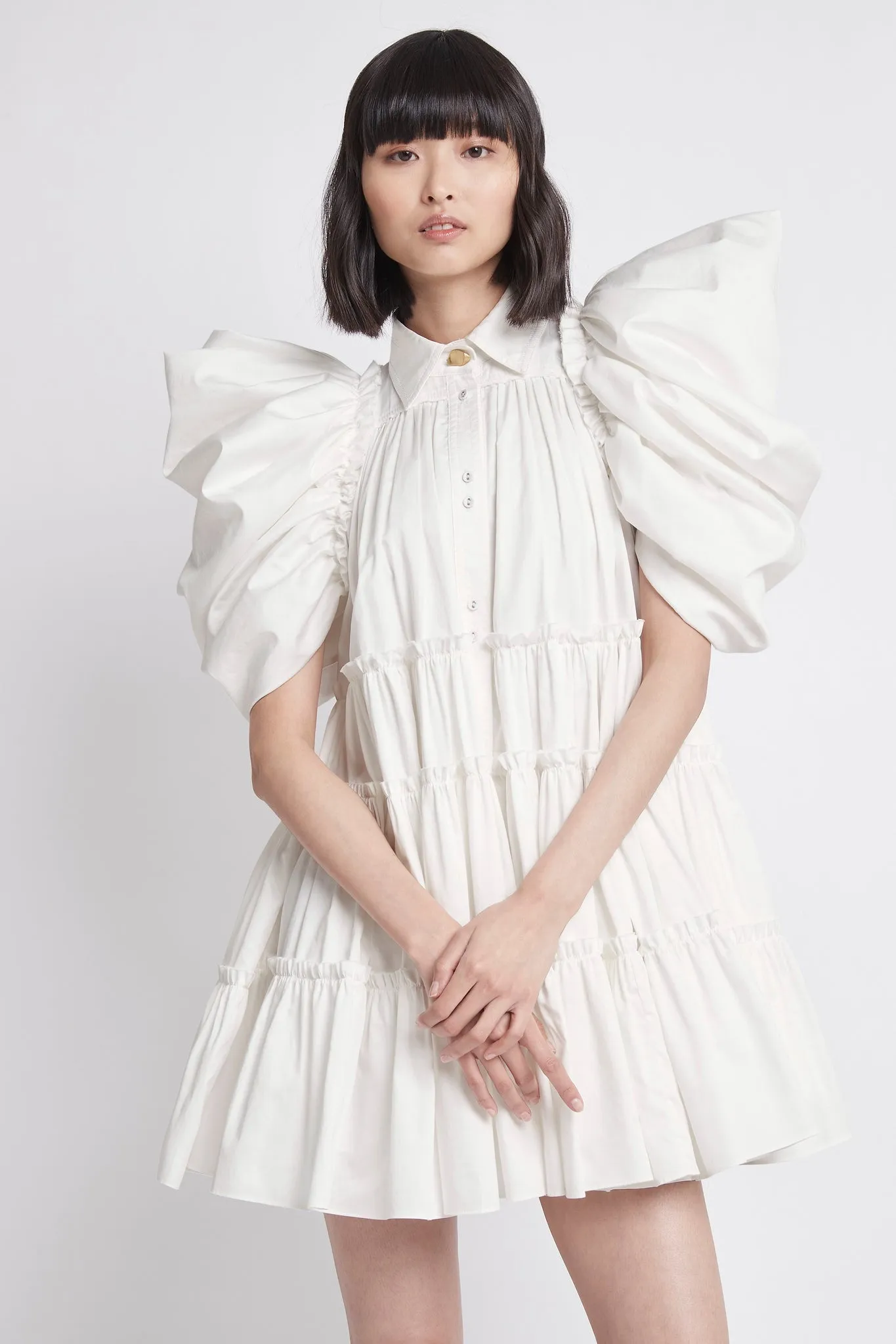 Swift Butterfly Sleeve Smock Dress sold by Aje product image thumbnail 5