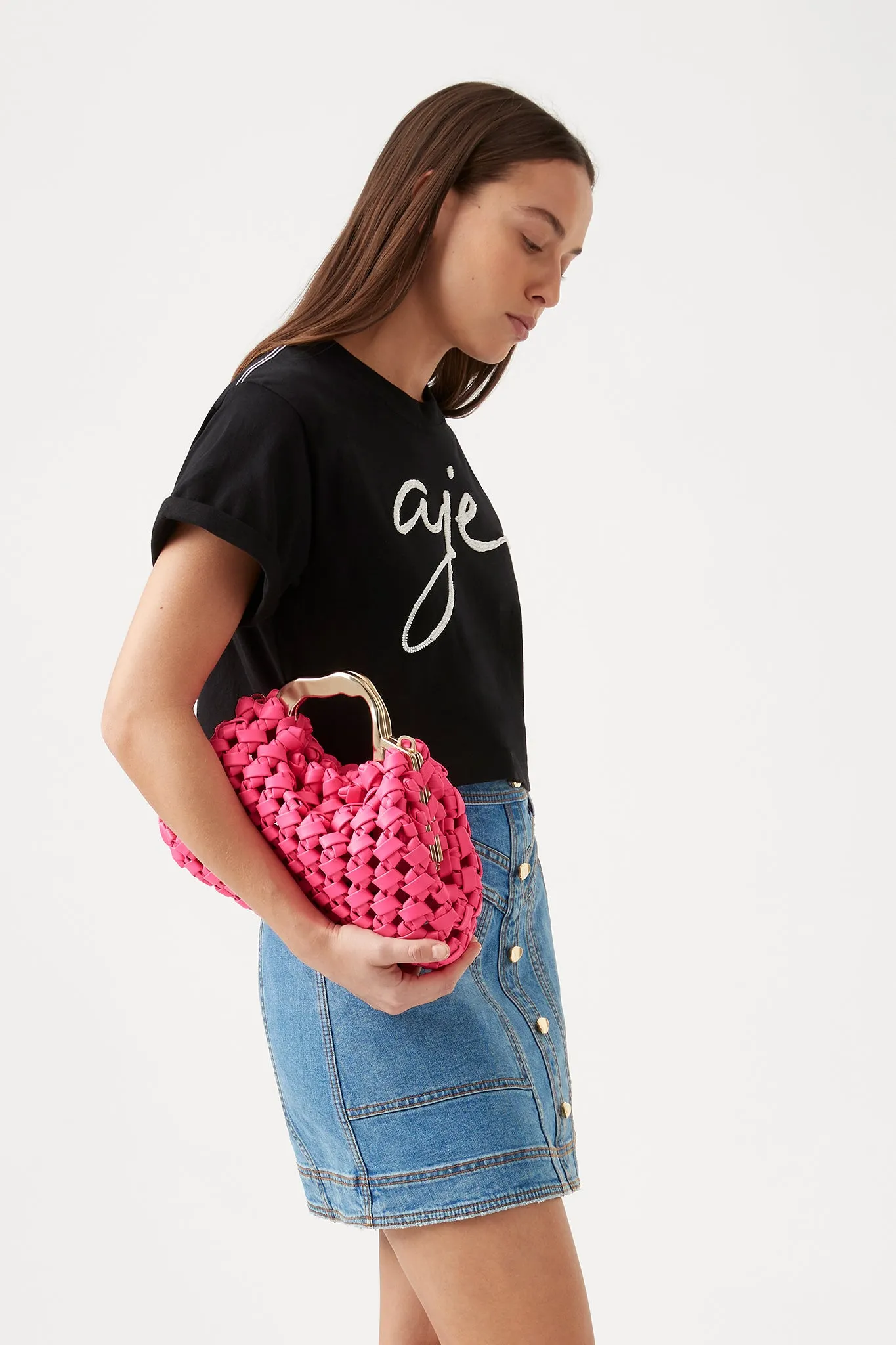 Enya Embellished Cropped Tee sold by Aje product image thumbnail 3