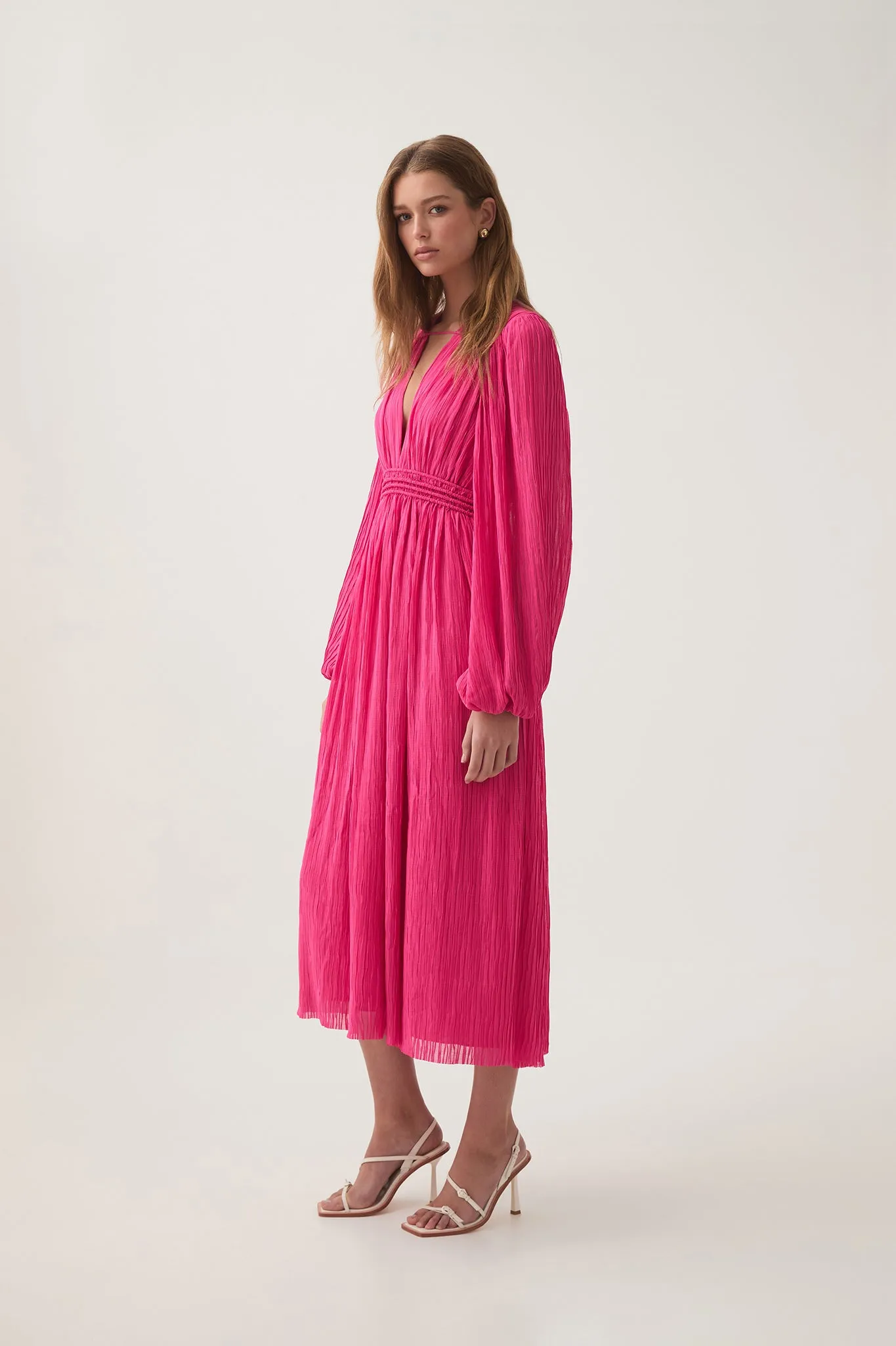 Genevieve Pleated Midi Dress sold by Aje product image thumbnail 3