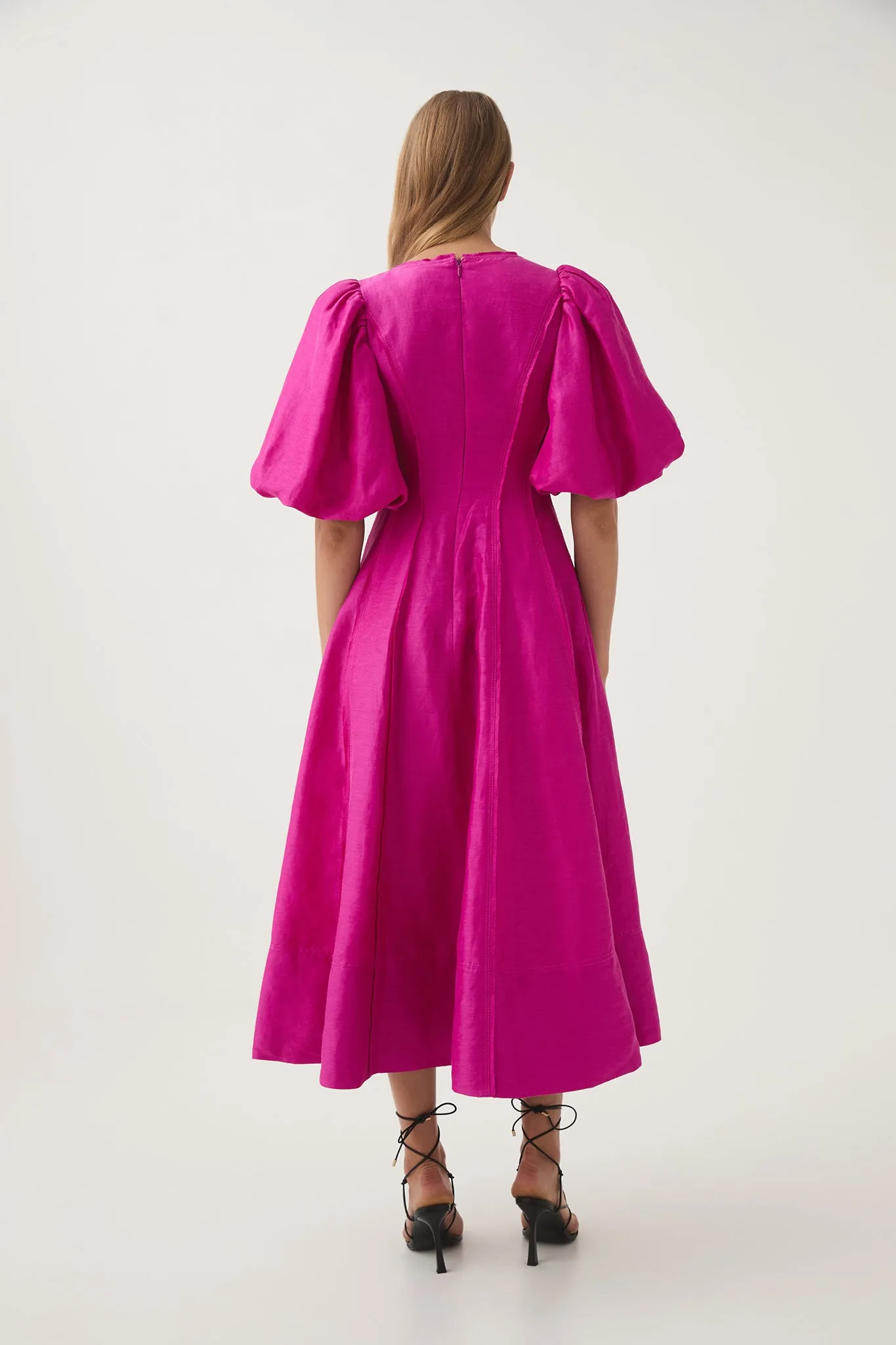 Dusk Puff Sleeve Midi Dress sold by Aje product image thumbnail 5