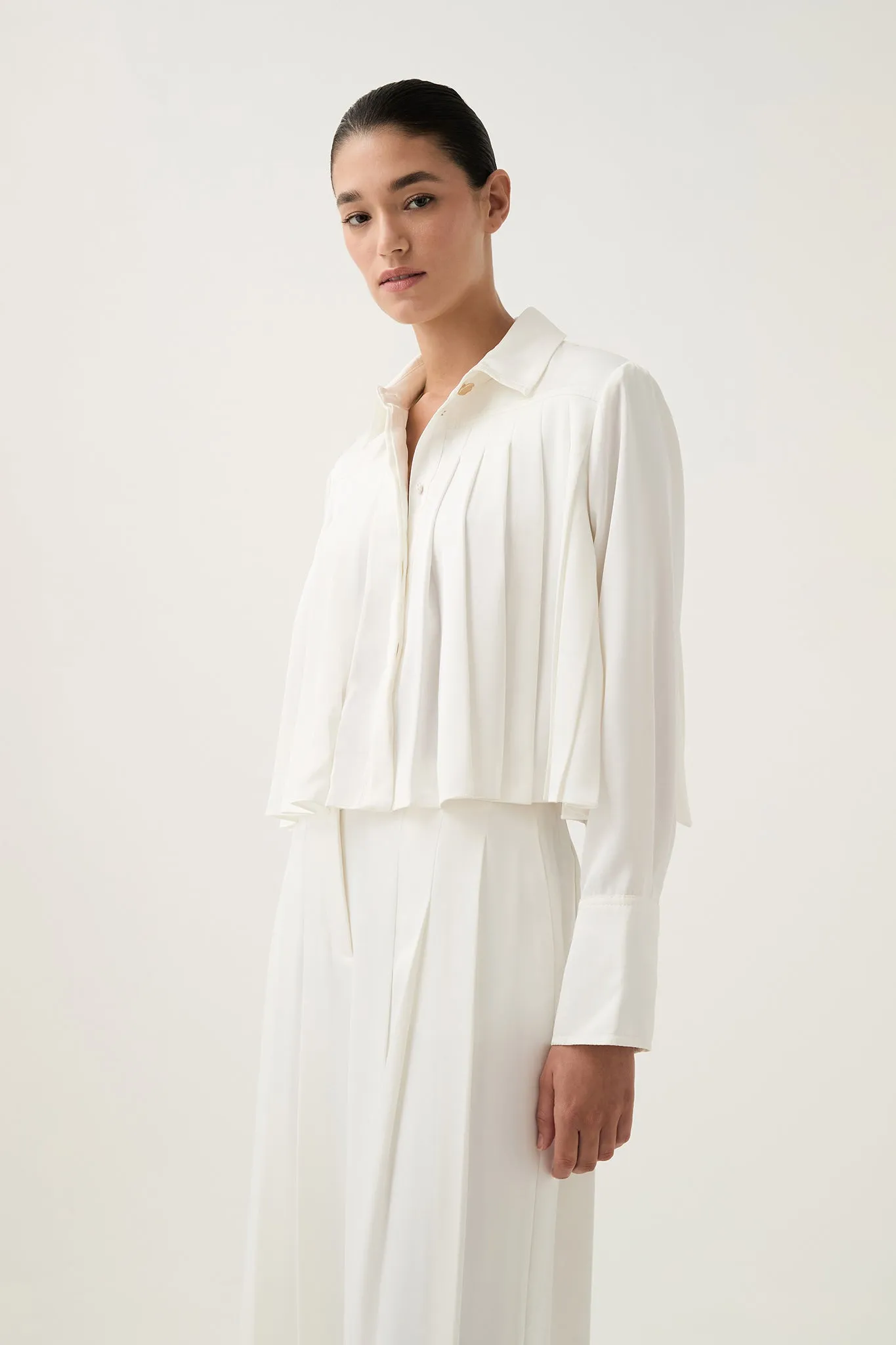 Estrade Pleated Crop Shirt sold by Aje product image thumbnail 5