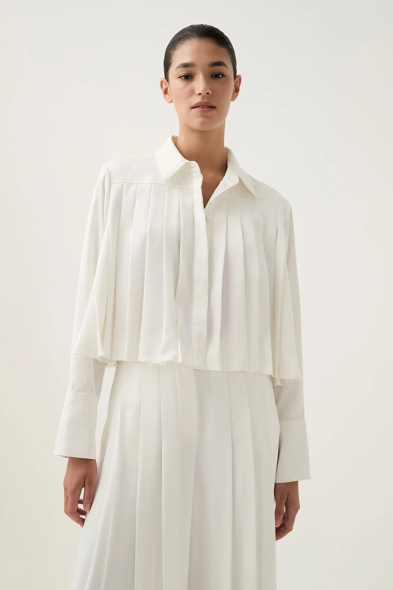 Estrade Pleated Crop Shirt sold by Aje product image thumbnail 3