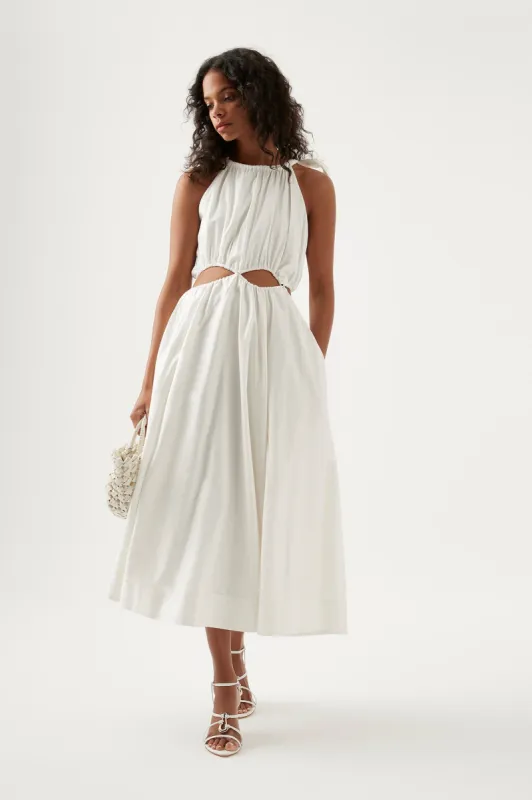 Henriette Tie Strap Midi Dress sold by Aje