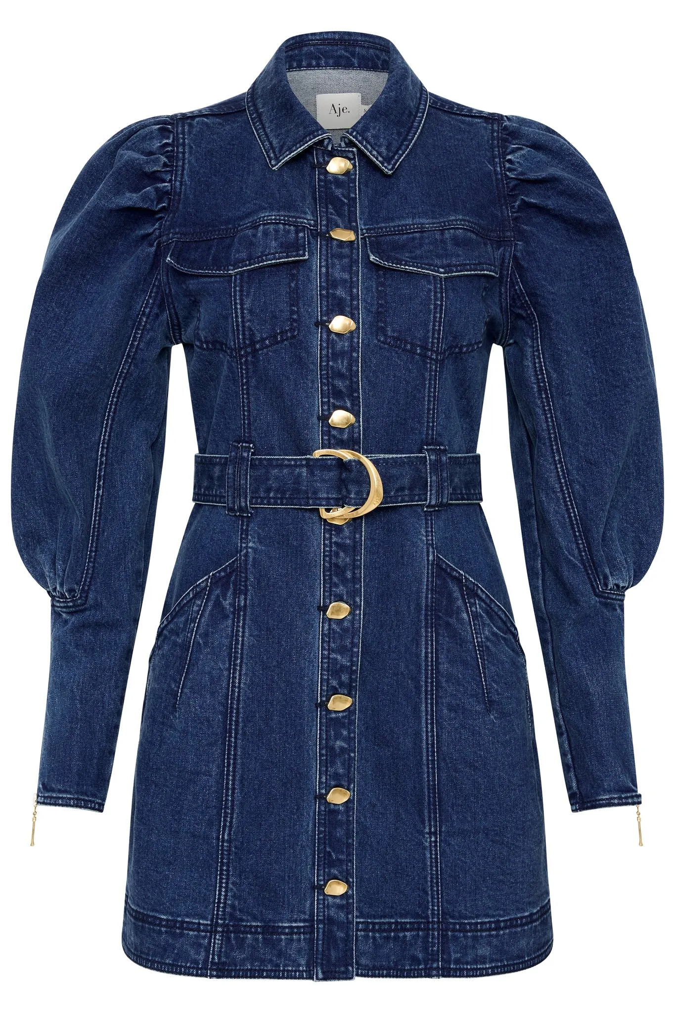 May Denim Long Sleeve Dress sold by Aje product image thumbnail 2