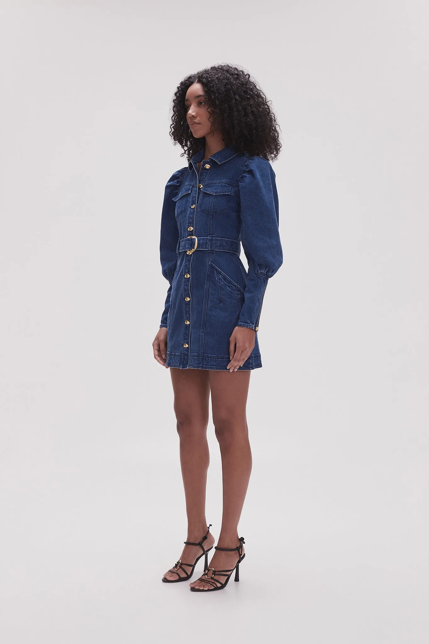 May Denim Long Sleeve Dress sold by Aje product image thumbnail 3