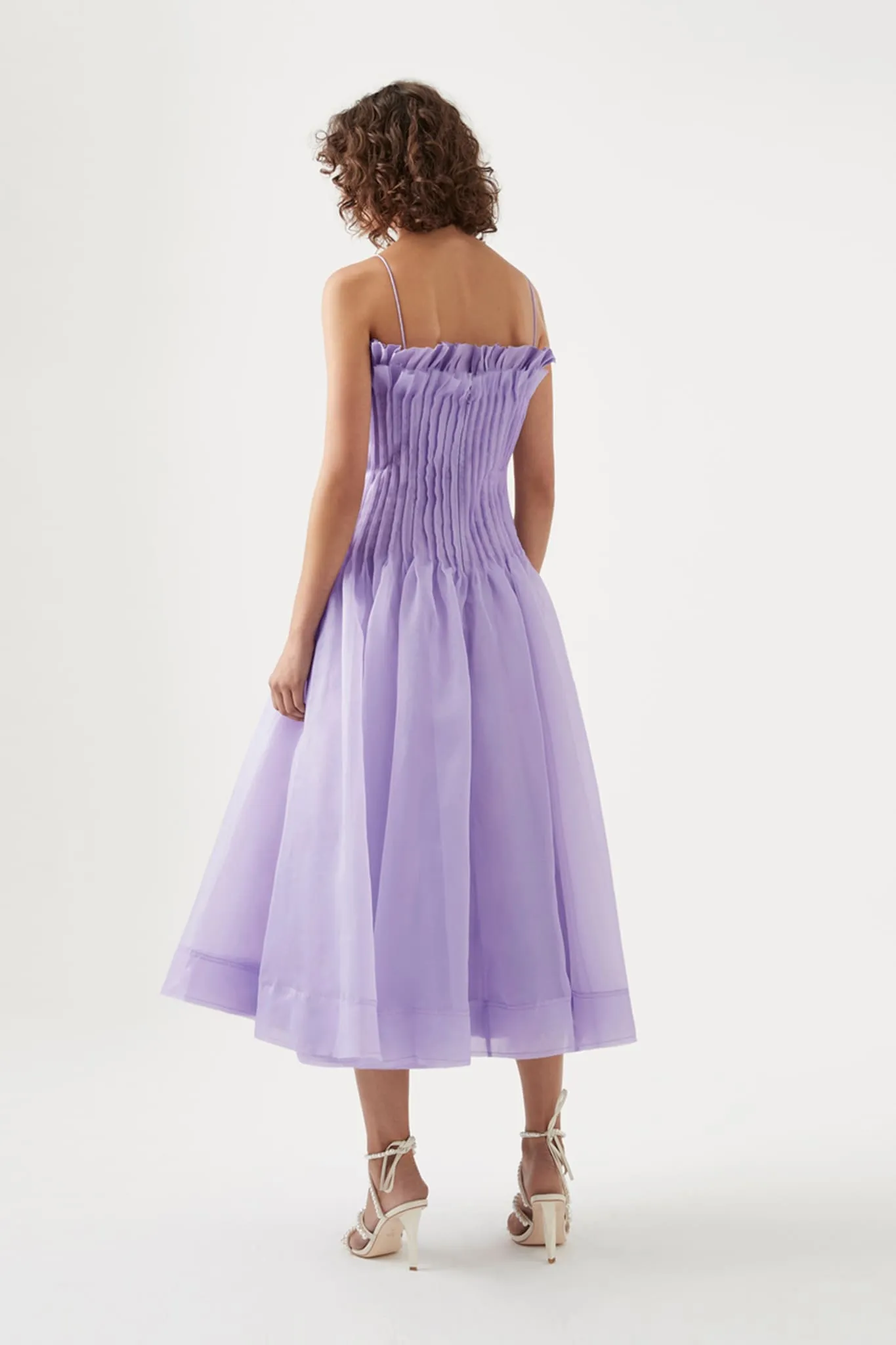 Horizon Pintucked Midi Dress sold by Aje product image thumbnail 5