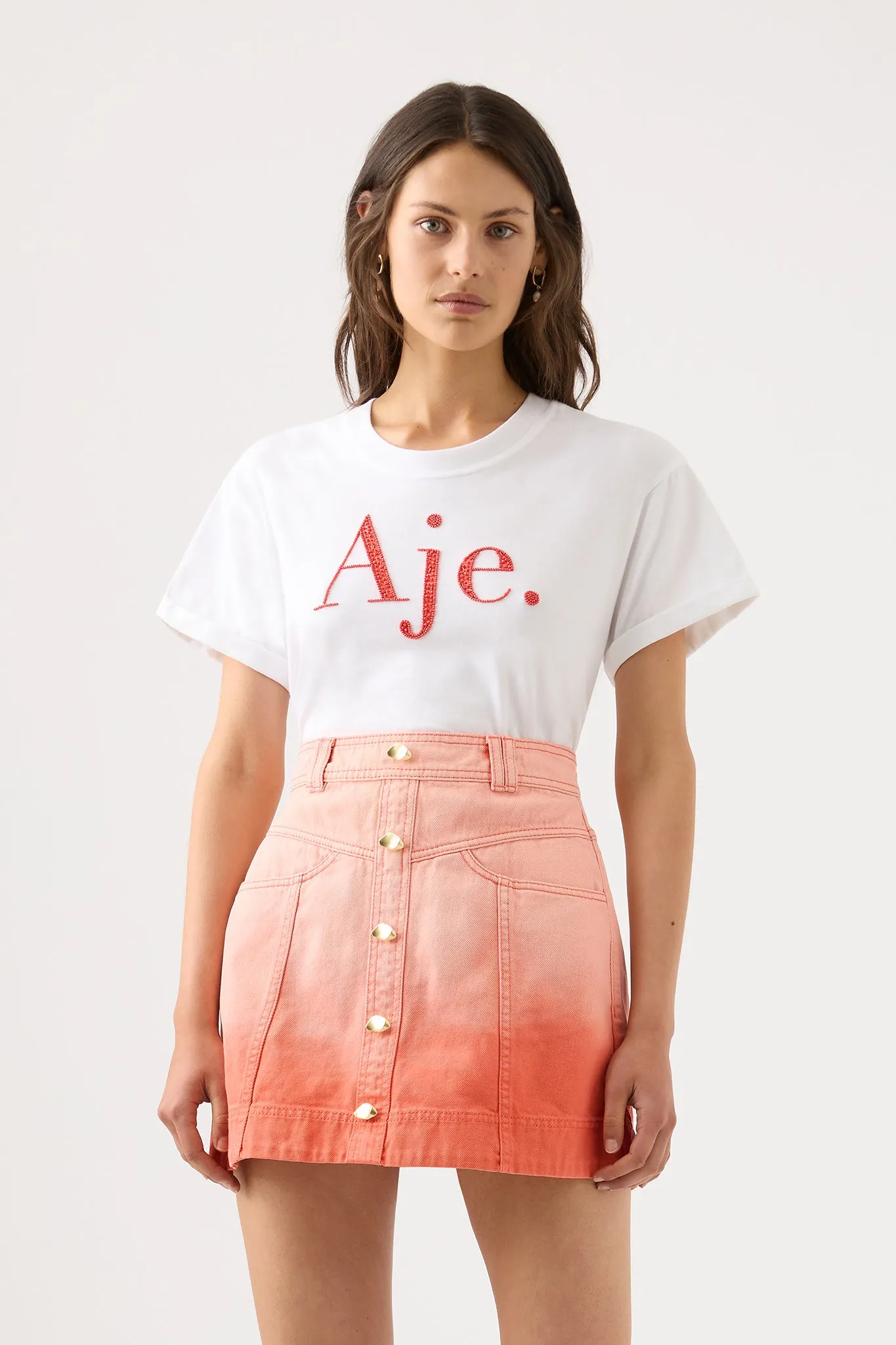 Remi Embellished Logo Tee sold by Aje product image thumbnail 4