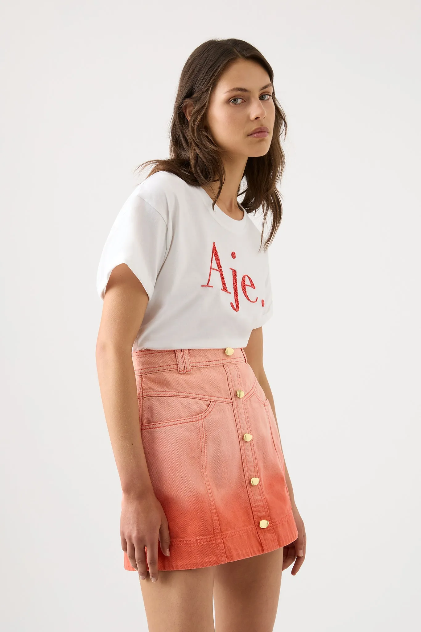 Remi Embellished Logo Tee sold by Aje product image thumbnail 5