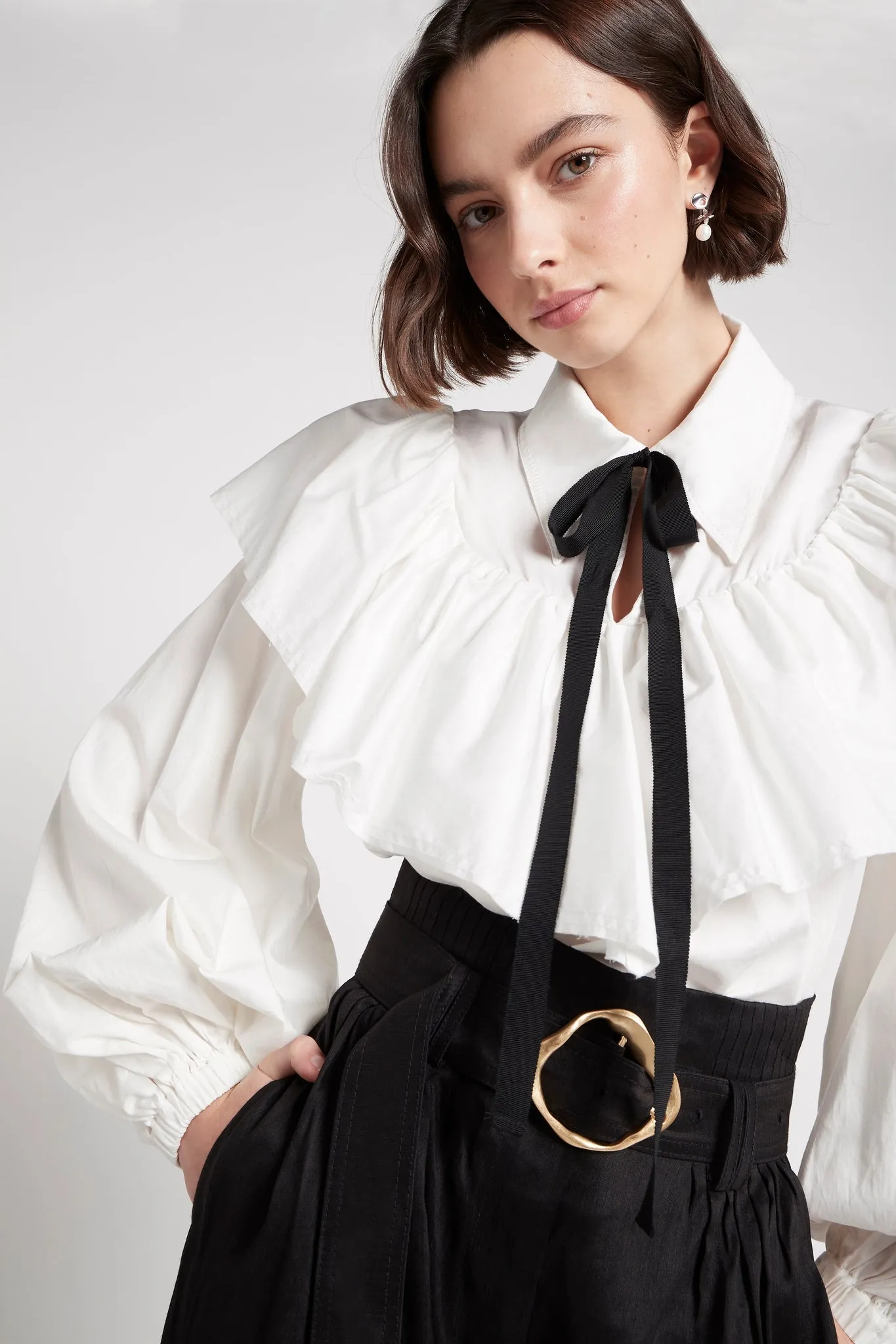 Marie Frill Bib Blouse sold by Aje product image thumbnail 4