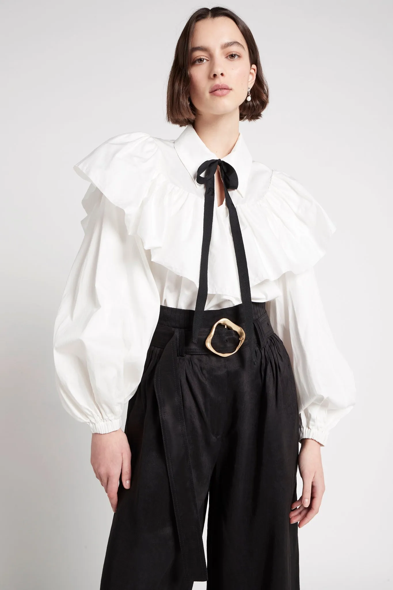 Marie Frill Bib Blouse sold by Aje