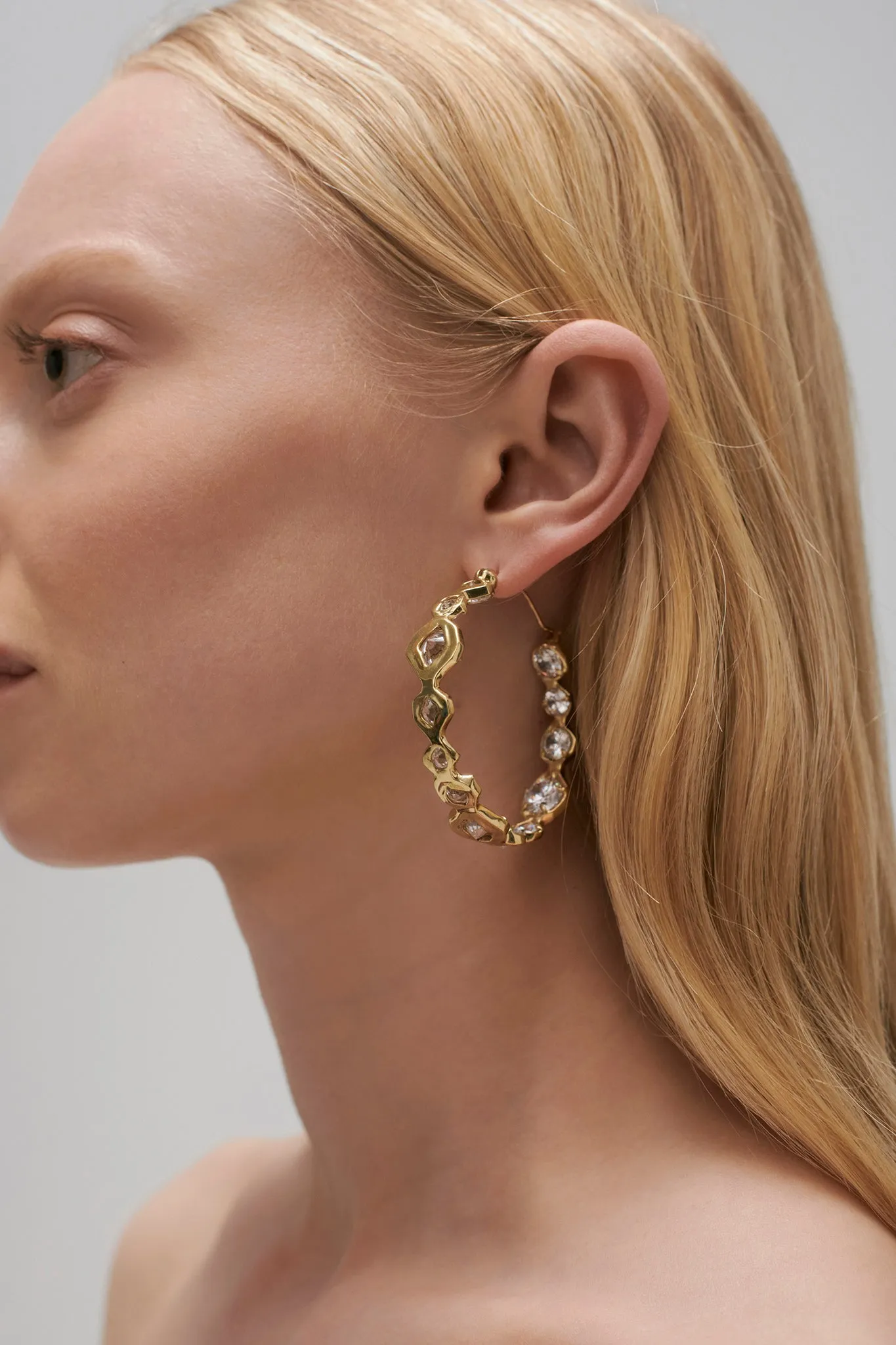 Ascent Sculptural Jewel Hoop sold by Aje product image thumbnail 2