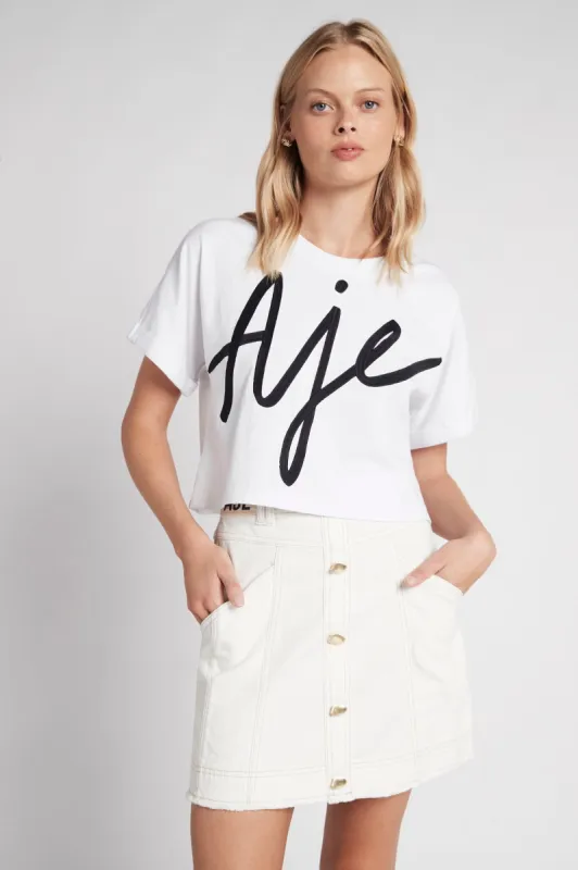 Equation Logo Cropped Tee sold by Aje