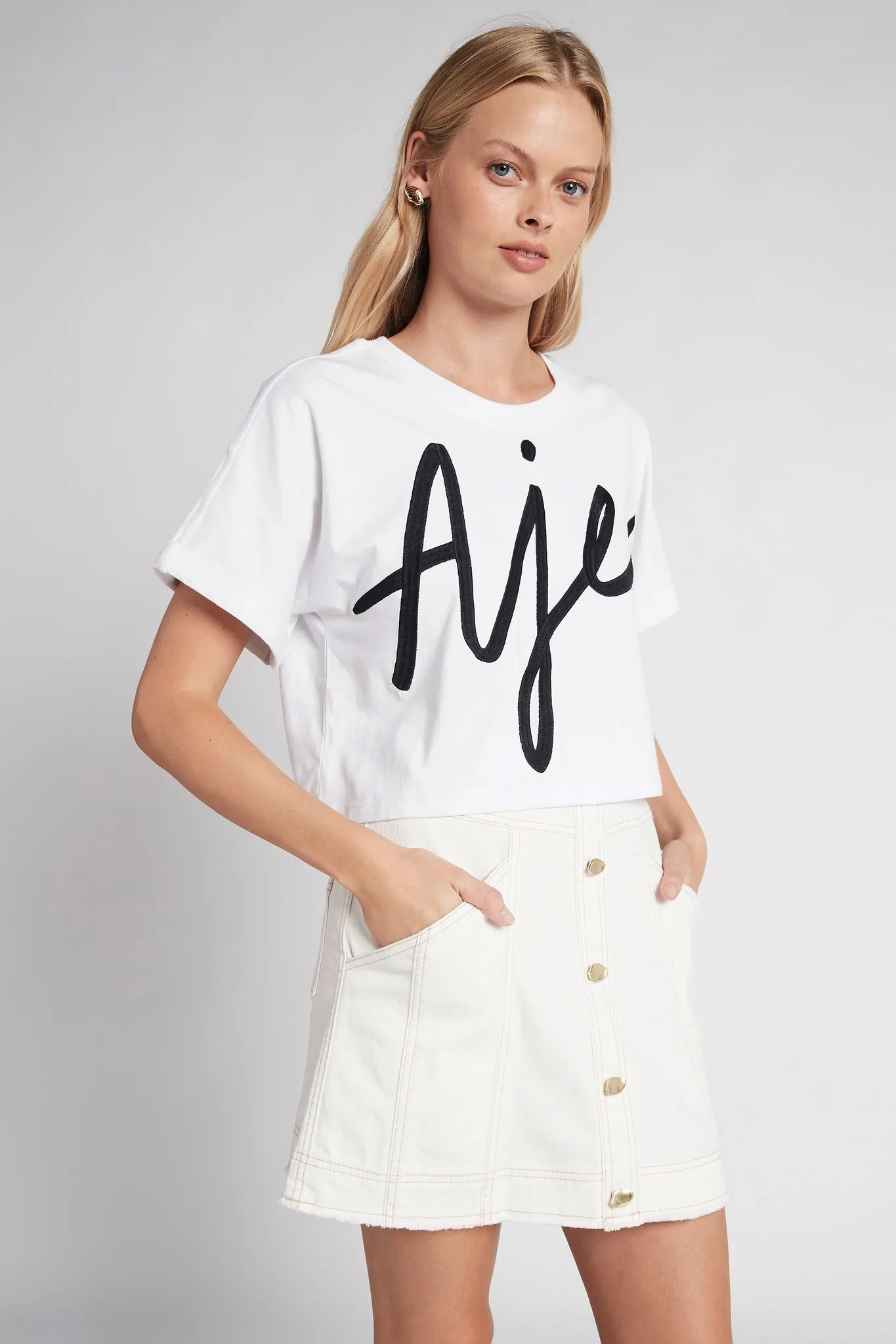 Equation Logo Cropped Tee sold by Aje product image thumbnail 3