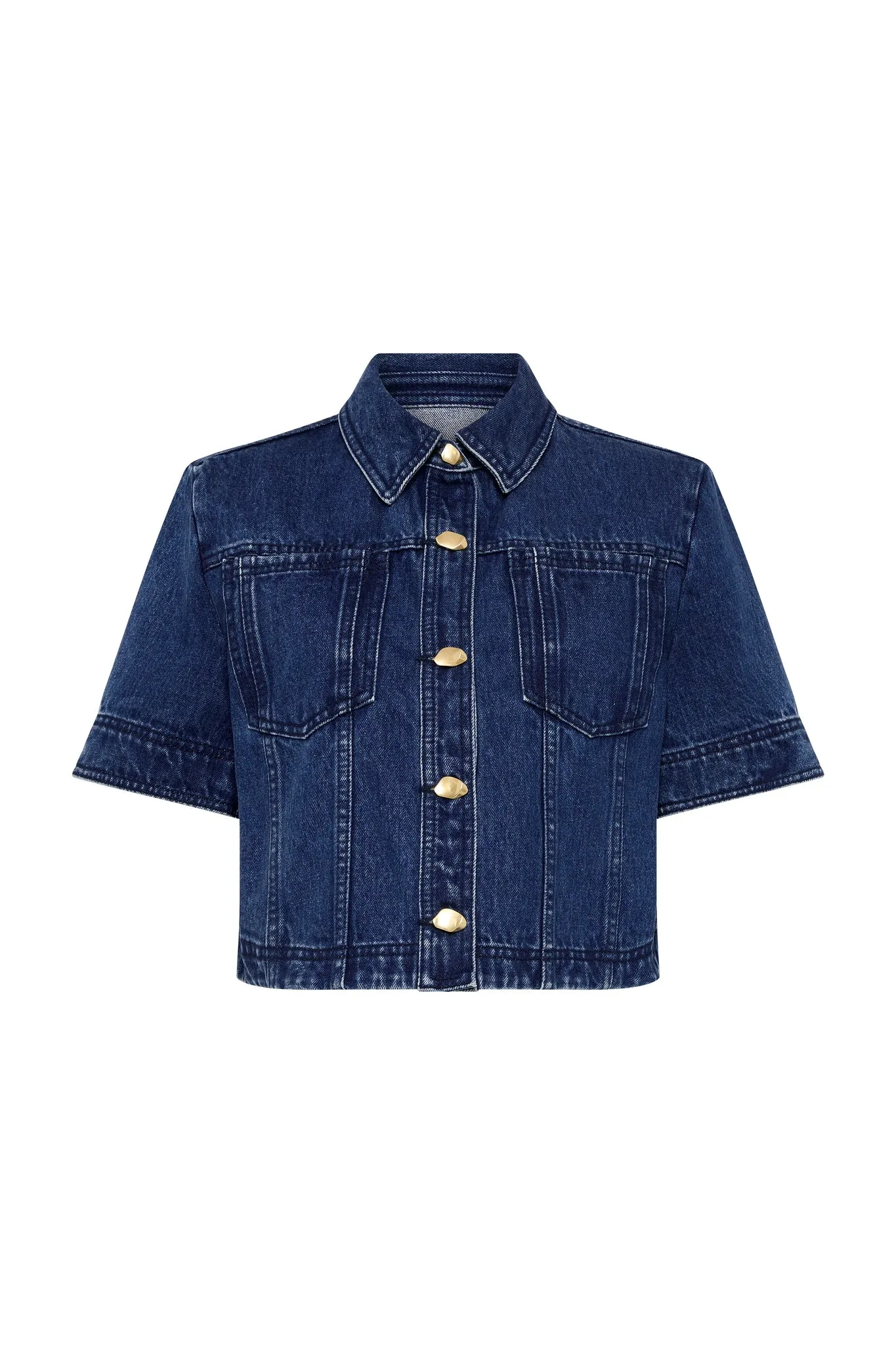 May Denim Cropped Shirt sold by Aje product image thumbnail 2