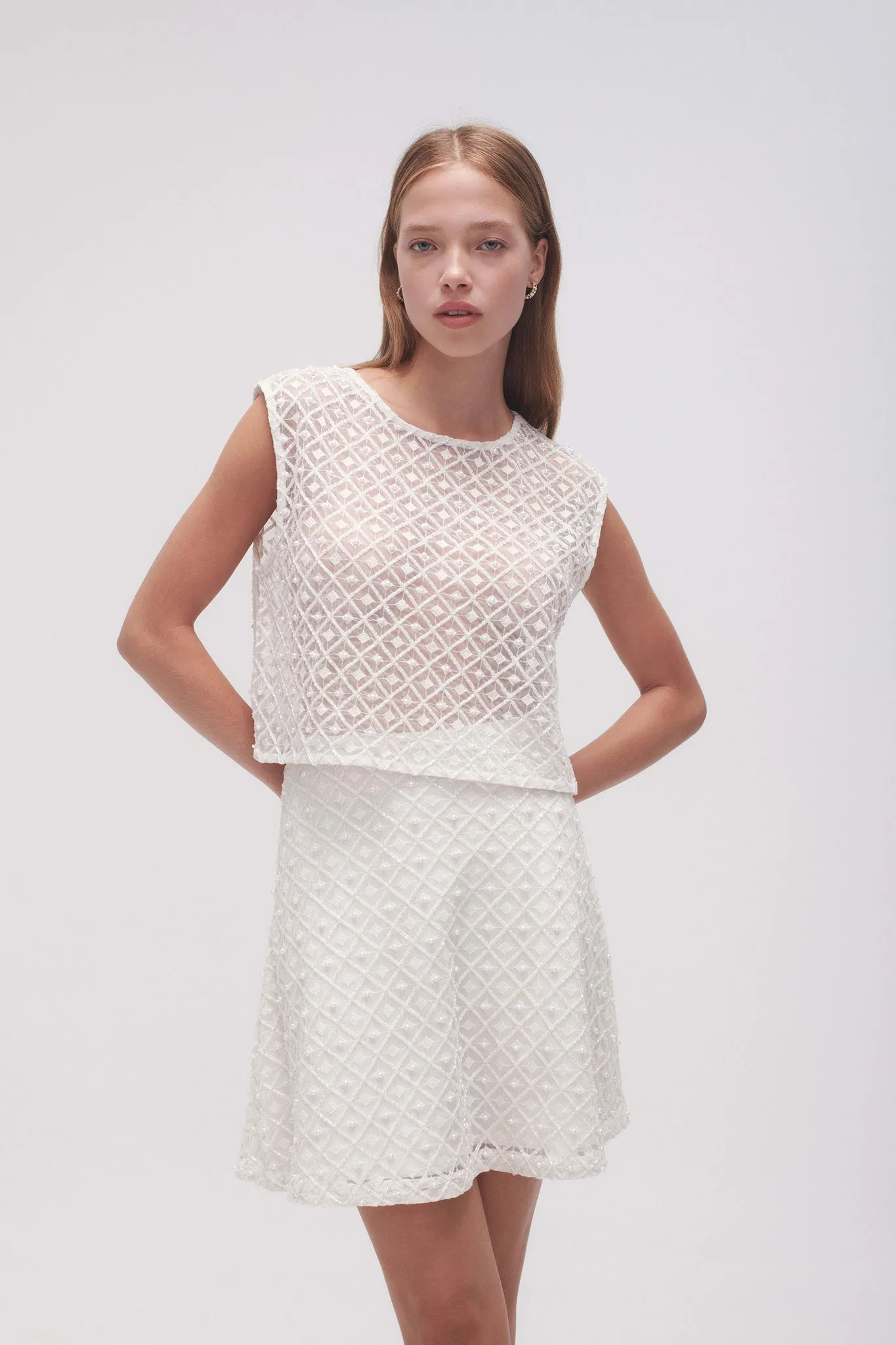 Freya Diamond Pearl Shell Top sold by Aje product image thumbnail 3