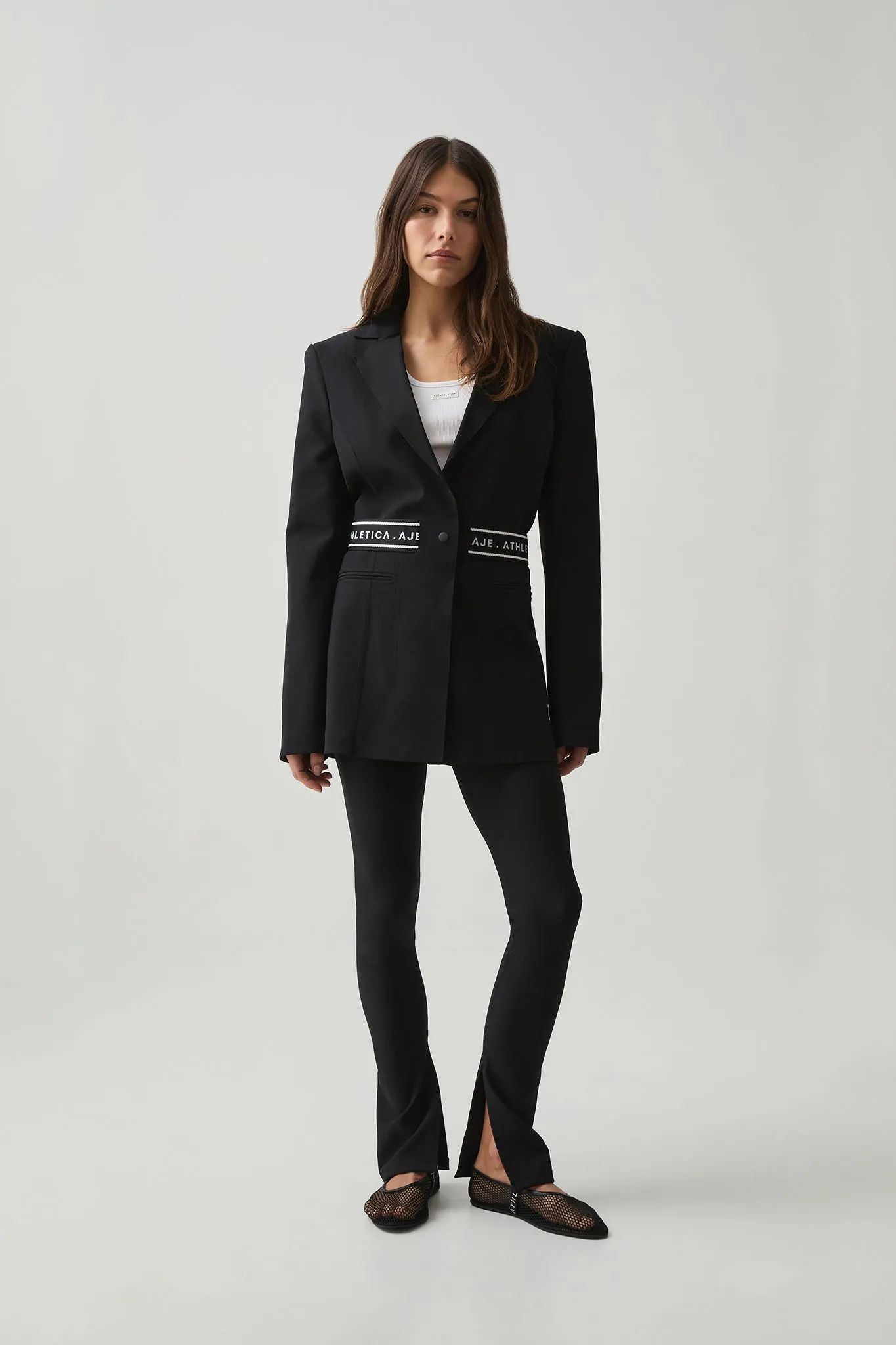 Belted Logo Tape Blazer 713 sold by Aje product image thumbnail 3