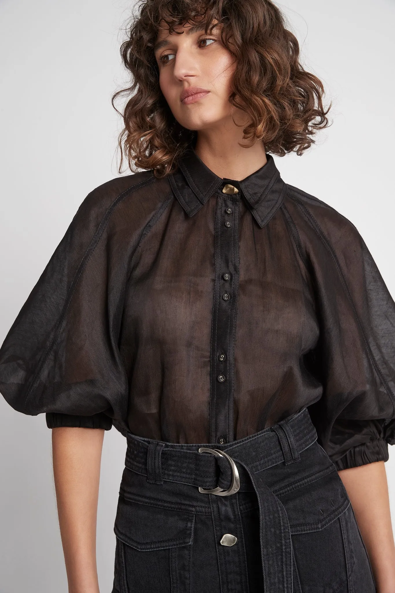 Palms Puff Sleeve Shirt sold by Aje product image thumbnail 4