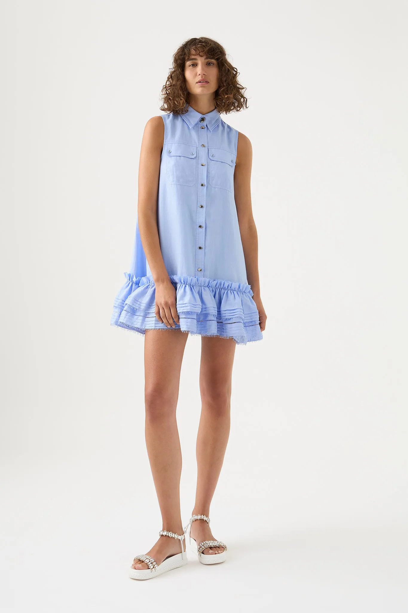 Yvonne Sleeveless Mini Dress sold by Aje