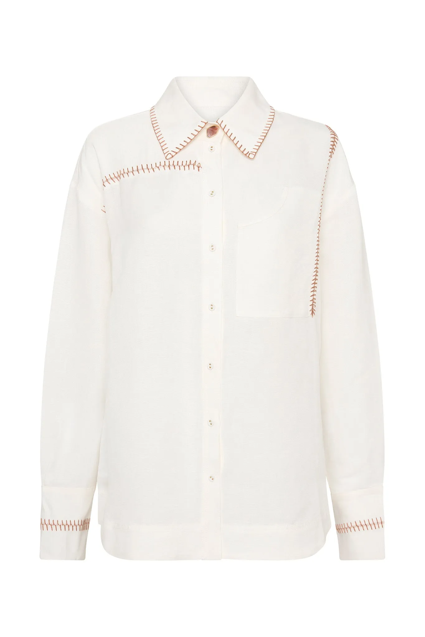 Sahira Barbstitch Shirt sold by Aje product image thumbnail 2