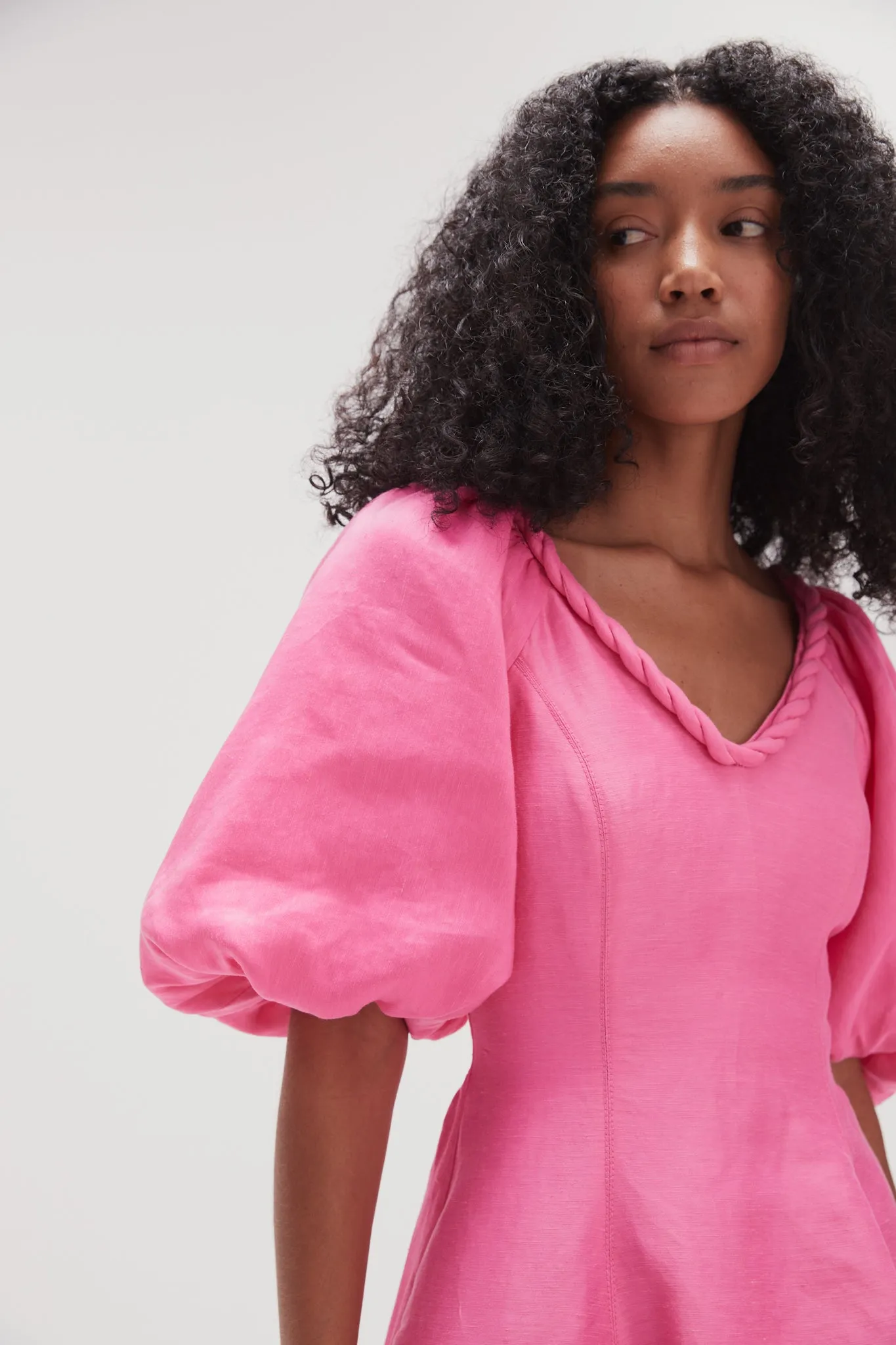 Whimsical V-Neck Mini Dress sold by Aje product image thumbnail 3