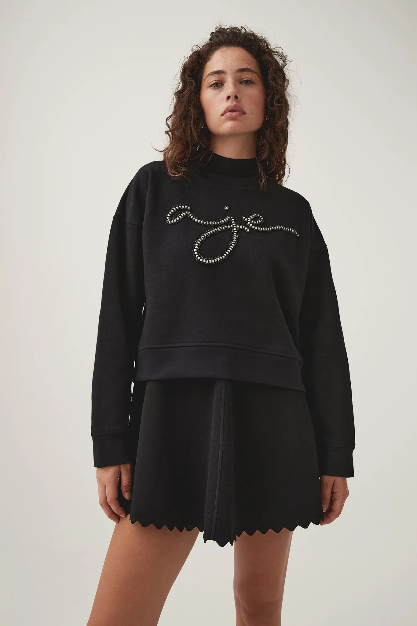 Mythology Pearl Logo Sweater sold by Aje product image thumbnail 3