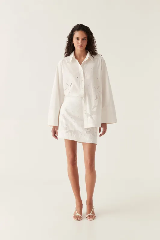 Agua Embroidered Shirt made by Aje