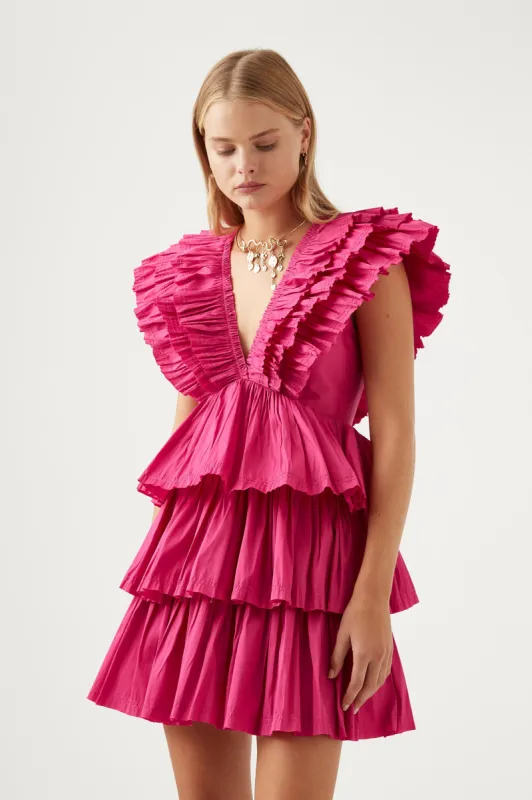 Rhythmic Frilled Mini Dress sold by Aje