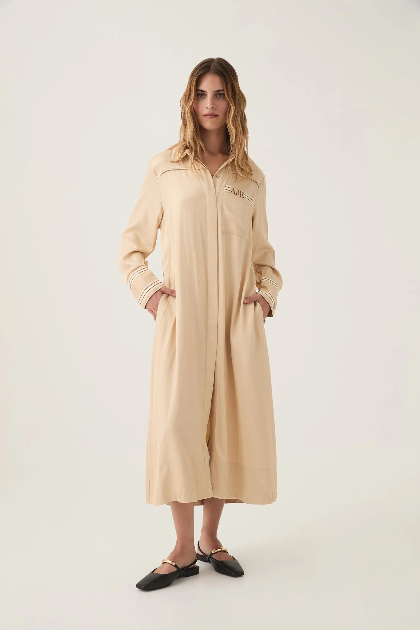 Enfilade Logo Midi Dress sold by Aje product image thumbnail 5