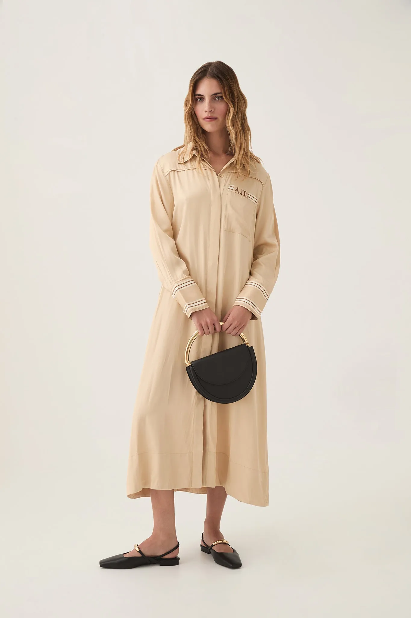 Enfilade Logo Midi Dress sold by Aje