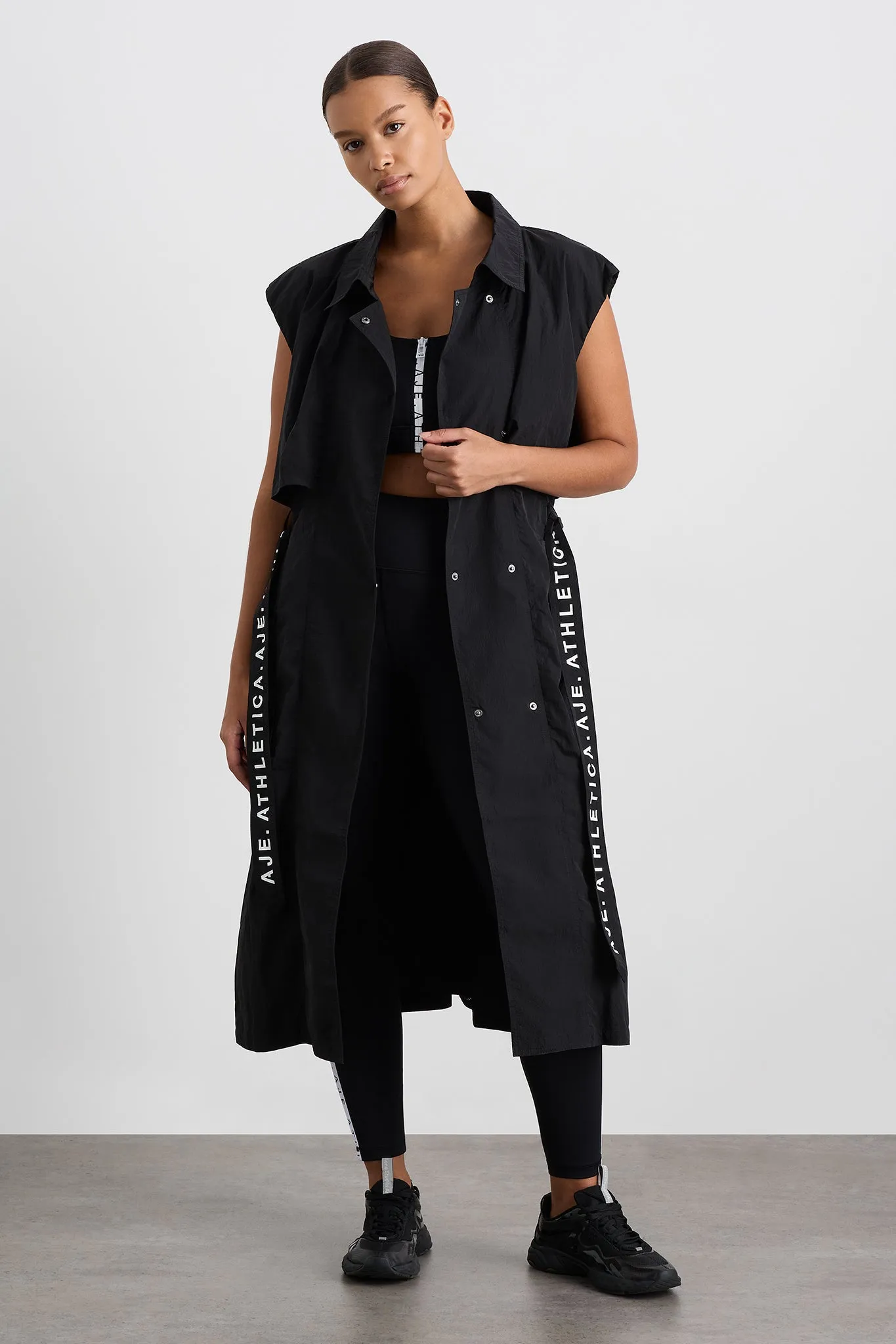 Longline Belted Vest 703 sold by Aje