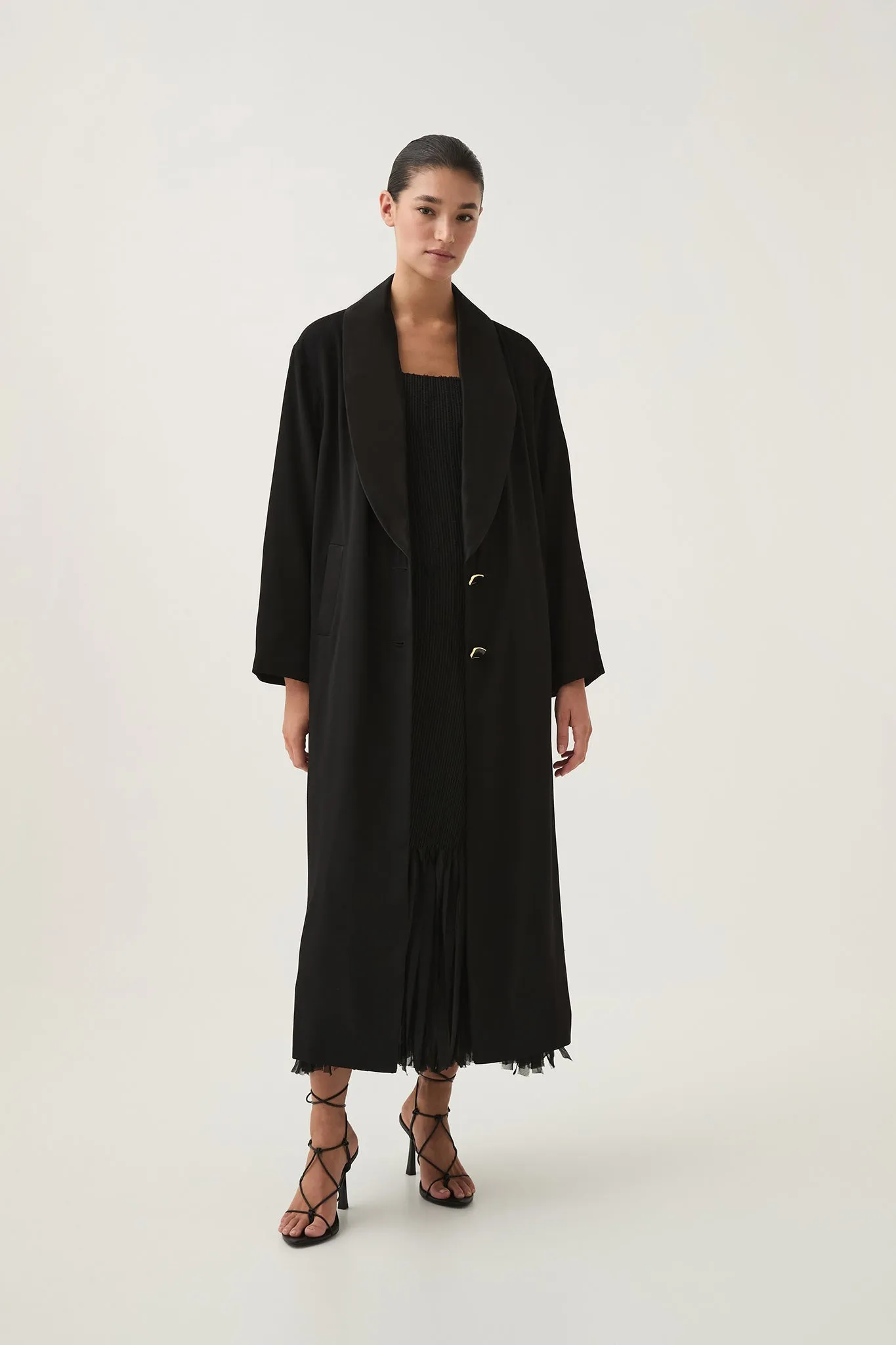 Kara Long Line Crepe Coat sold by Aje product image thumbnail 5