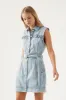 Marcia Laced Denim Mini Dress sold by Aje