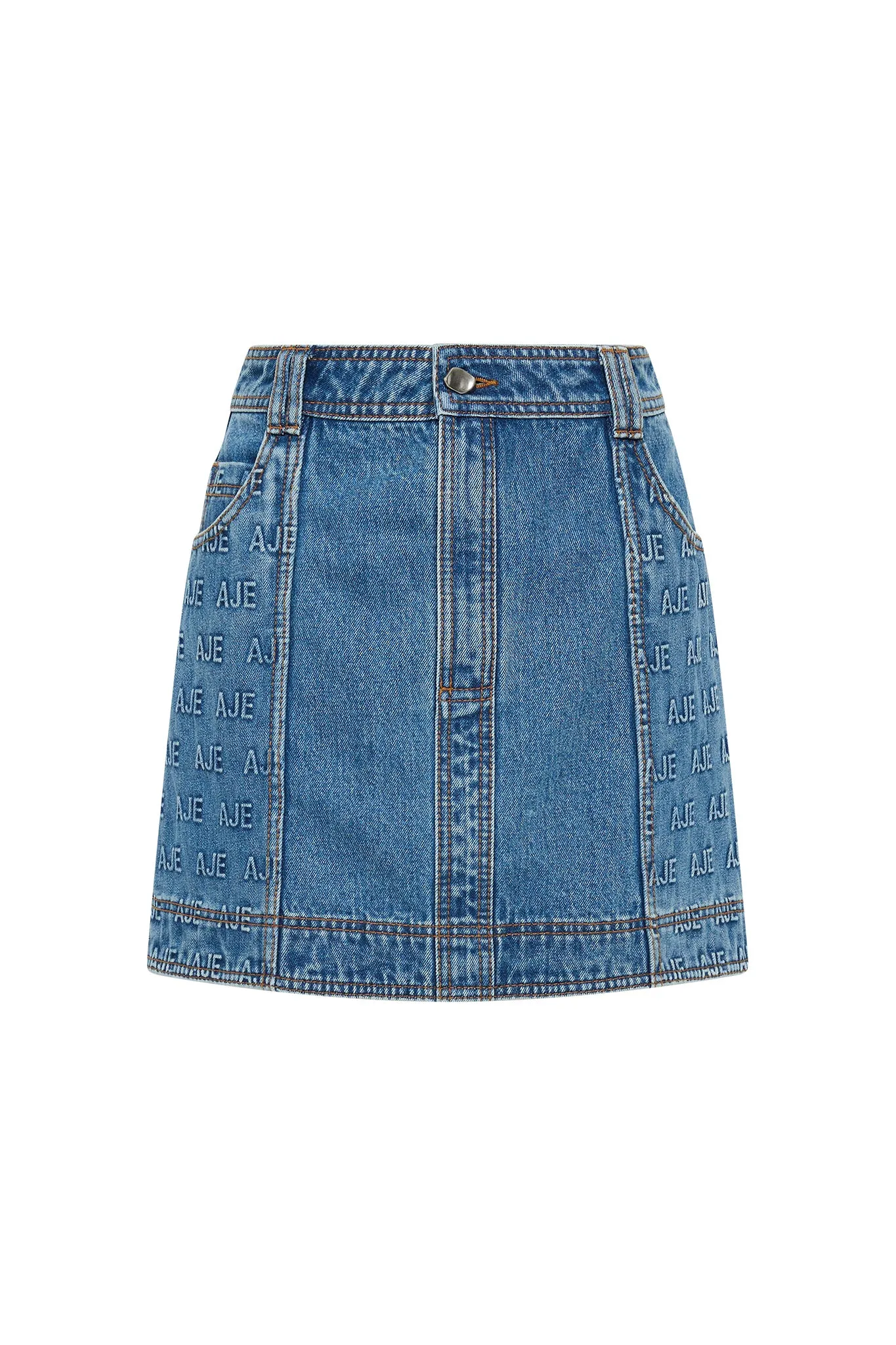 Nika Logo Denim Mini Skirt sold by Aje product image thumbnail 2