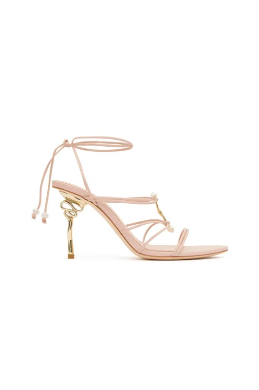 Perenna Pearl Bar Strappy Heel sold by Aje