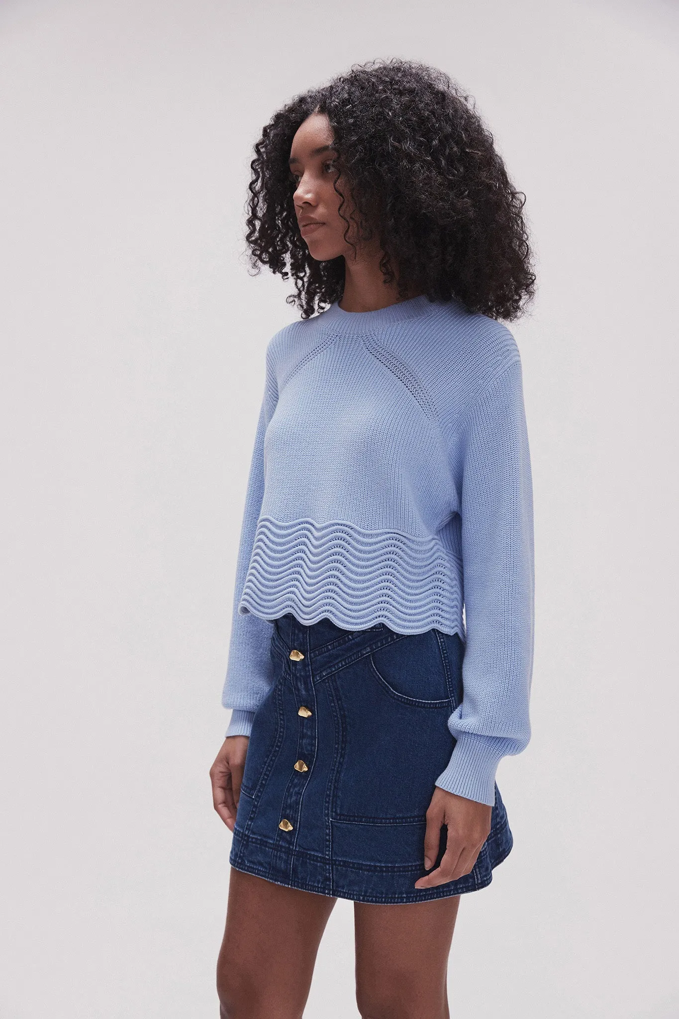 Cordelia Scallop Hem Jumper sold by Aje product image thumbnail 5