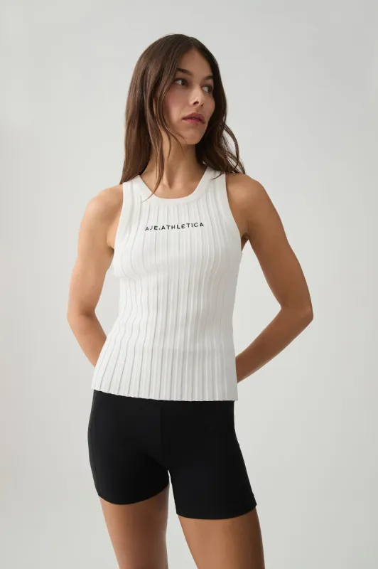 Hydra Logo Knit Ribbed Top sold by Aje