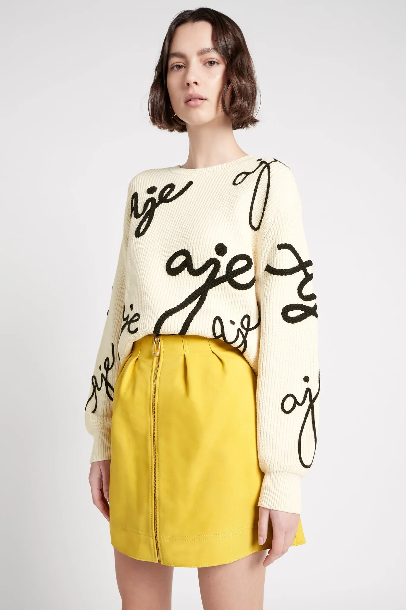 Camille Leather Tulip Mini Skirt sold by Aje product image thumbnail 5